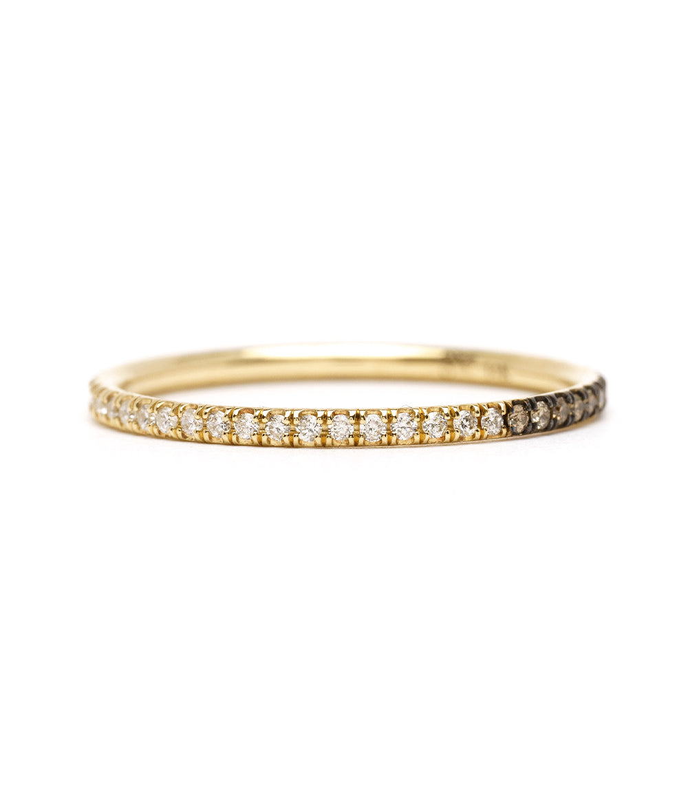 Elegant Light & Dark Diamond Eternity Band Ring for Women - Perfect for Weddings, Anniversaries & Special Occasions
