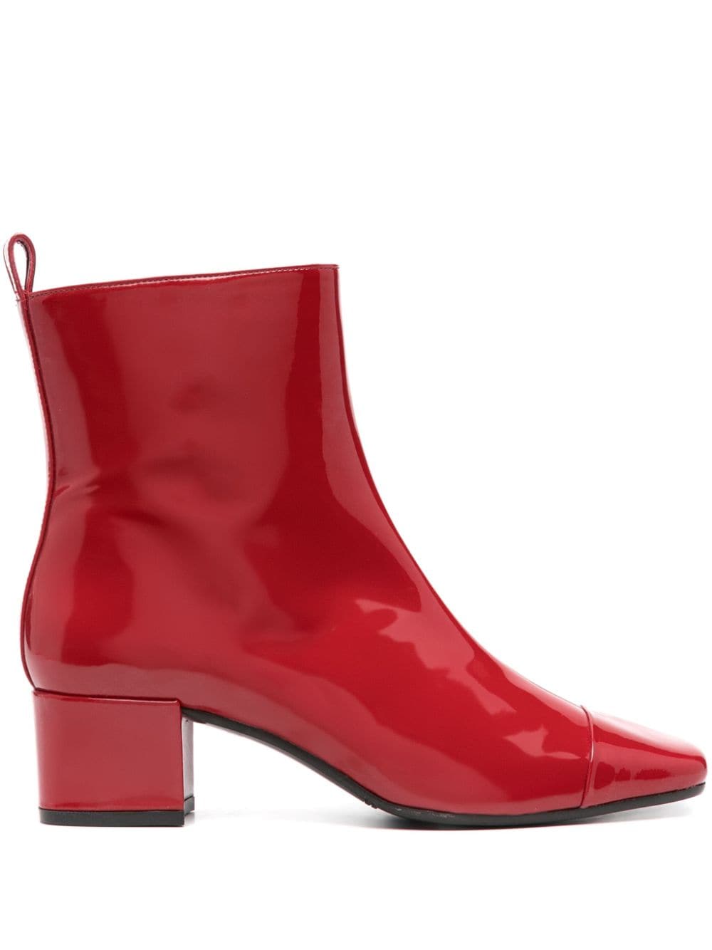 CAREL PARIS Women's Red Leather Ankle Boots - Stylish & Comfortable for Fall & Winter Fashion