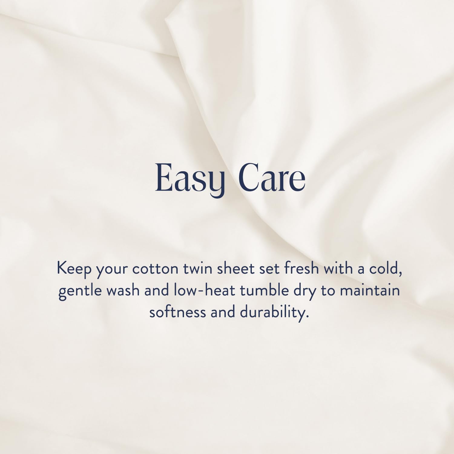 Brooklinen 100% Cotton Luxury Sateen 4-Piece Twin XL Sheet Set - Soft Cream Bedding with Fitted Sheet, Flat Sheet & 2 Pillowcases - Perfect for Guest Rooms, Dorms & Cozy Bedrooms