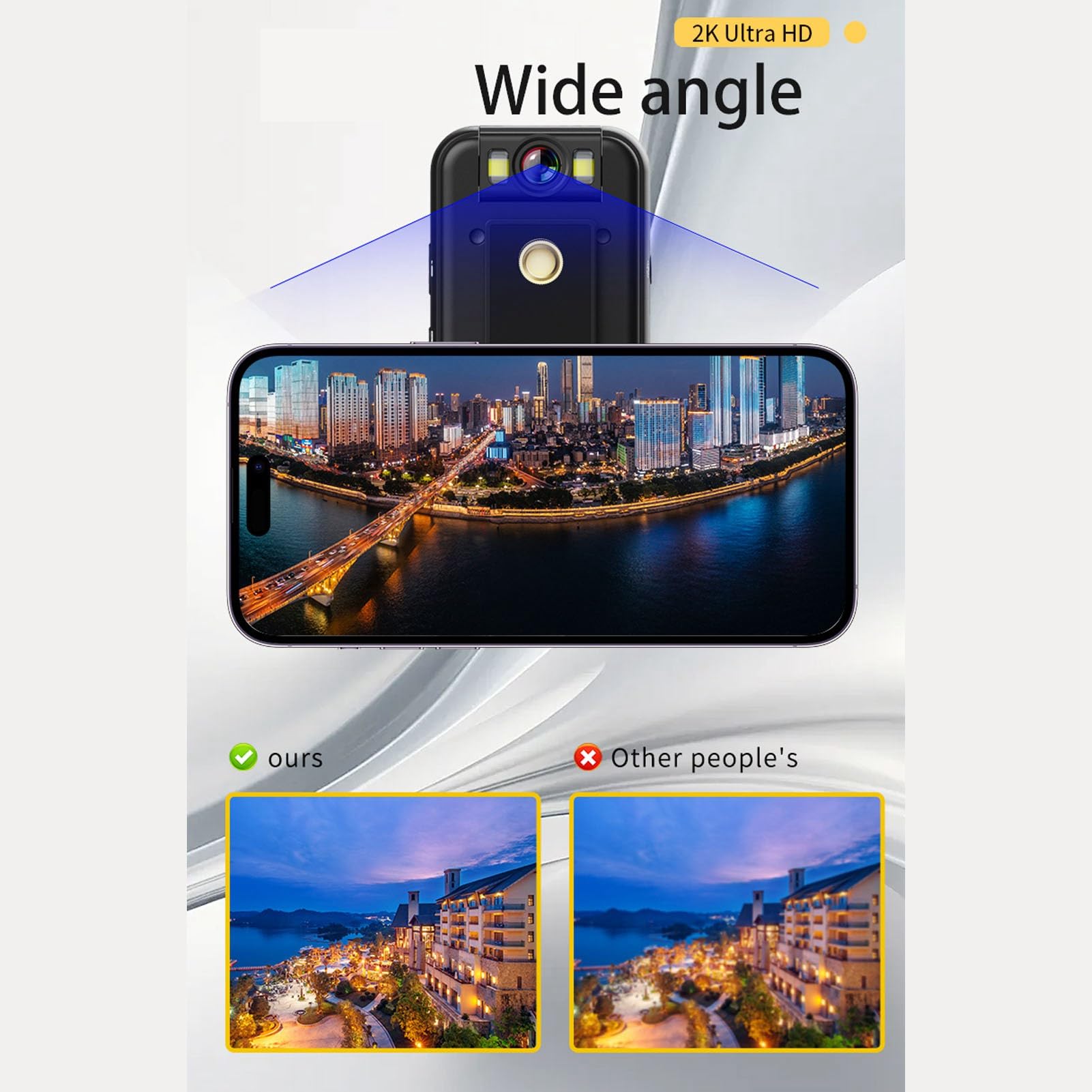 2K Body Camera with Magnetic Clip - Wearable Action Cam for Motorcycle, Cycling & Travel - Includes 64GB Memory Card - Perfect for Daily Recording, Security & Outdoor Adventures