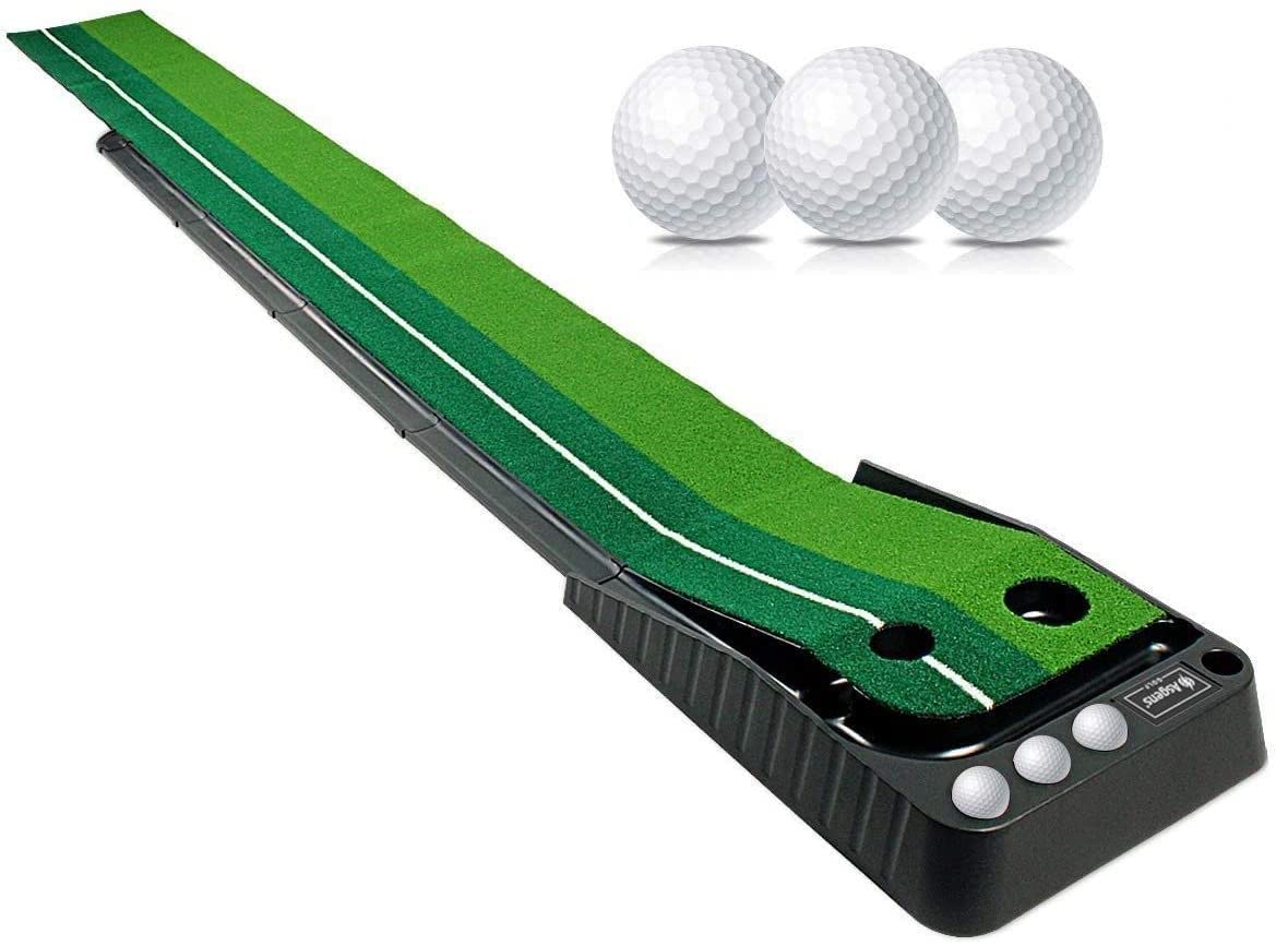 Auto Return Golf Putting Mat - Indoor/Outdoor Practice Green