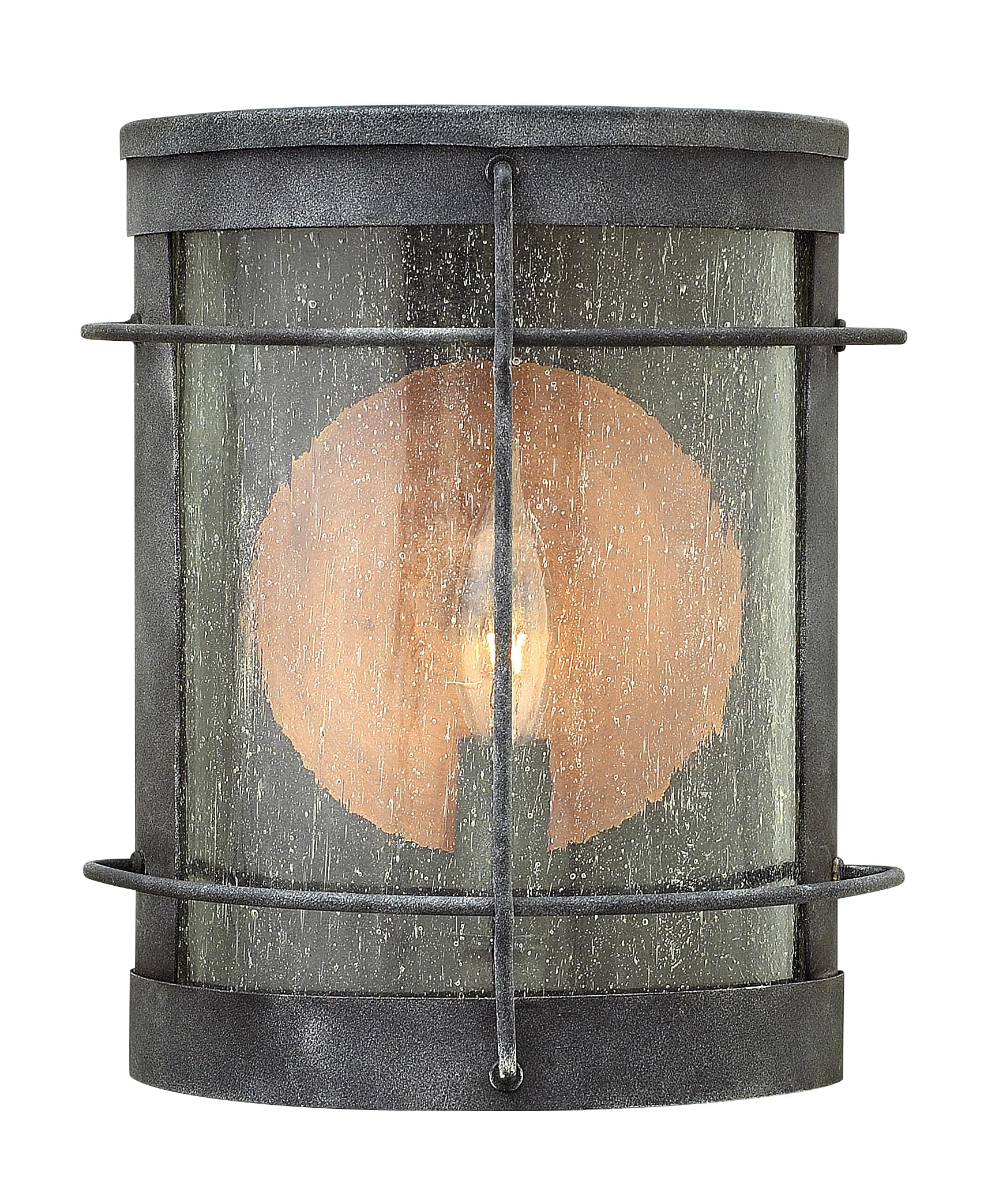 Hinkley Newport Collection Traditional One Light Small Outdoor Wall Mount - Aged Zinc Finish for Porch, Patio & Garden Lighting