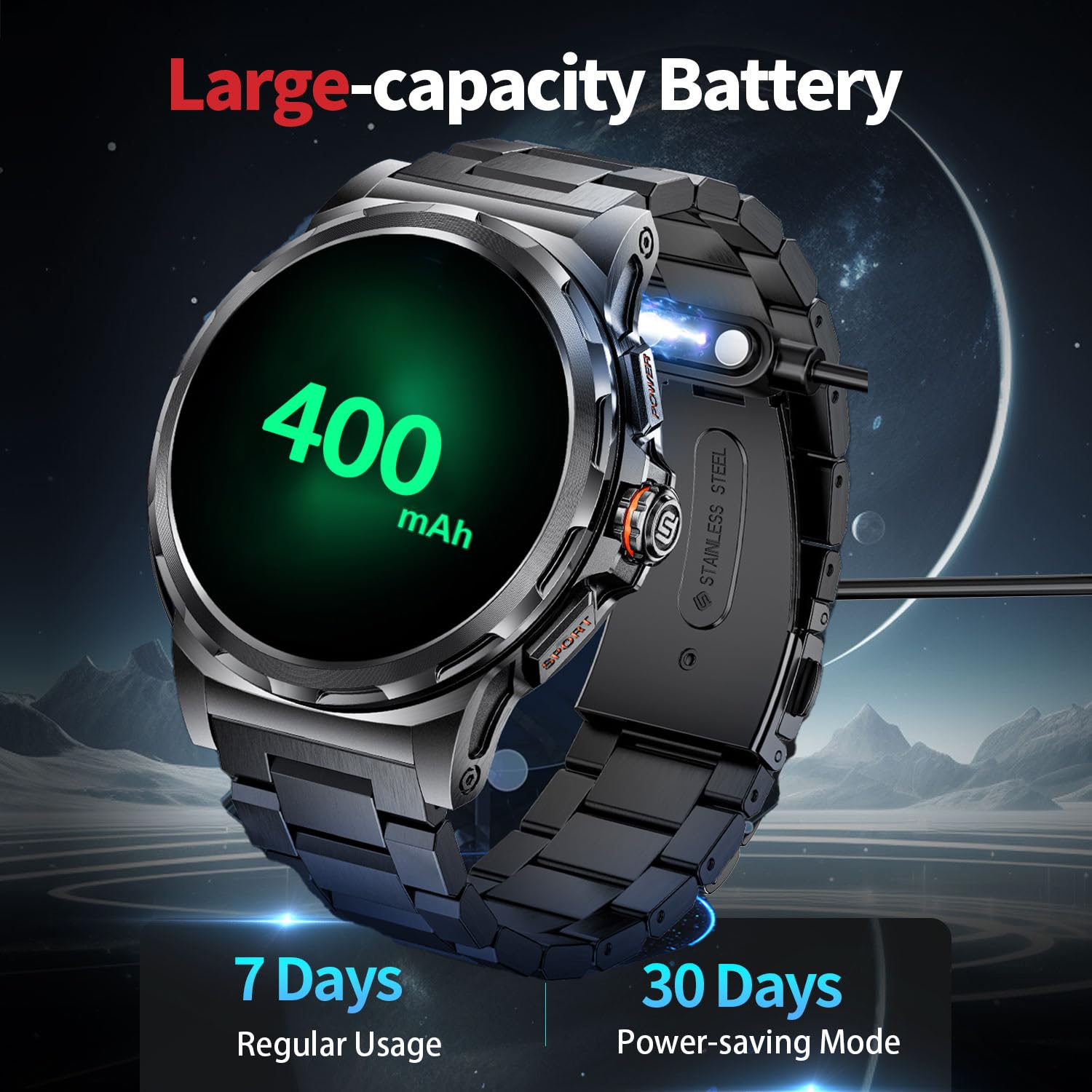 LIGE Military Smart Watch for Men - 1.43