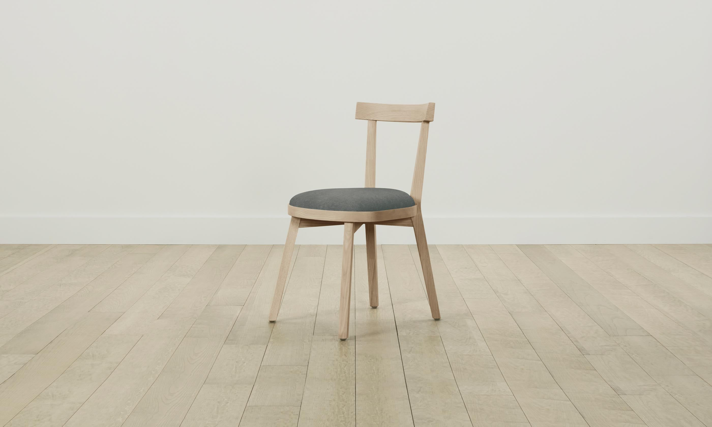 Allen Dining Chair - Modern Mohair Upholstered Seat in Fog Gray - Perfect for Dining Rooms, Kitchens, and Home Offices