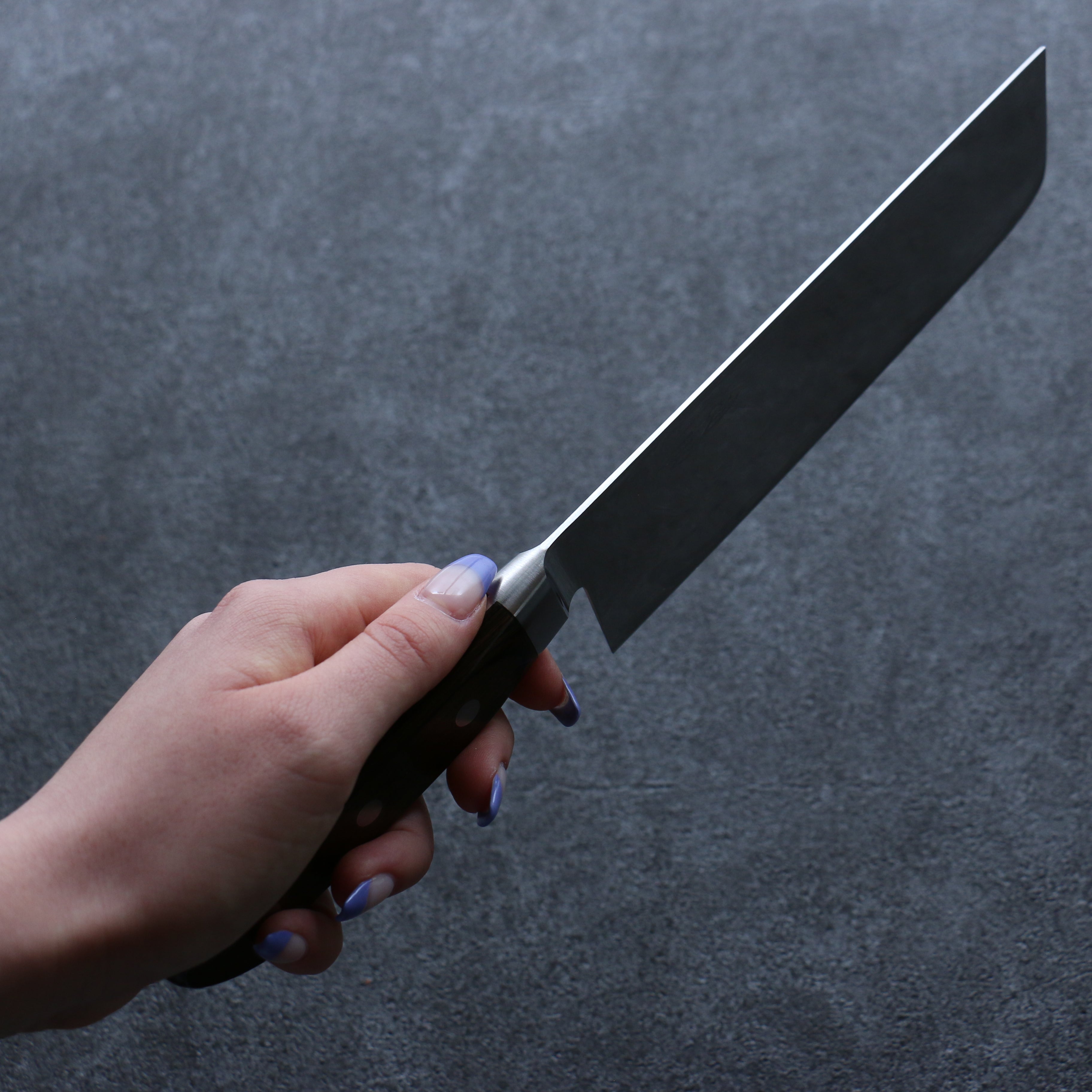 Premium Seisuke Nami AUS10 Damascus Nakiri Knife 165mm - Mirrored Finish, Brown Pakka Wood Handle - Japanese Chef Knife for Slicing Vegetables & Sushi Preparation