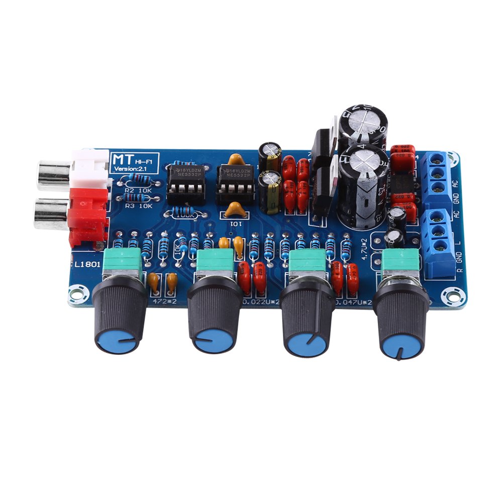 NE5532 HIFI Preamplifier Control Board Module - Volume & Tone Control Amplifier Board Kit for DIY Audio Projects | Perfect for Home Stereo Systems, Guitar Amps & Professional Audio Equipment