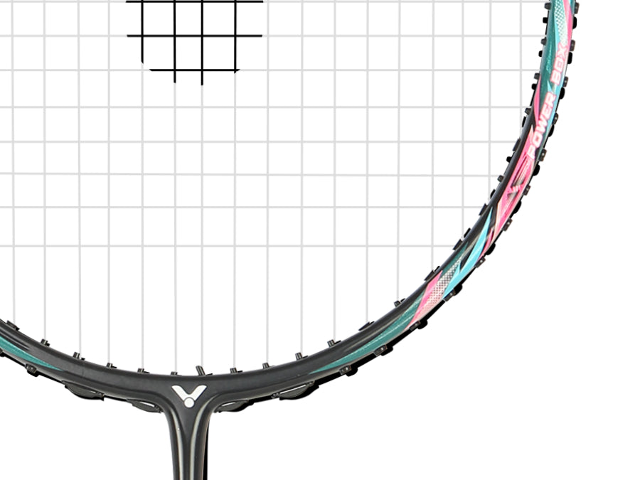 Victor Thruster TK HMR Pro Badminton Racket (Factory Strung) - Professional Carbon Fiber Badminton Racket for Advanced Players - Perfect for Tournaments & Training Sessions