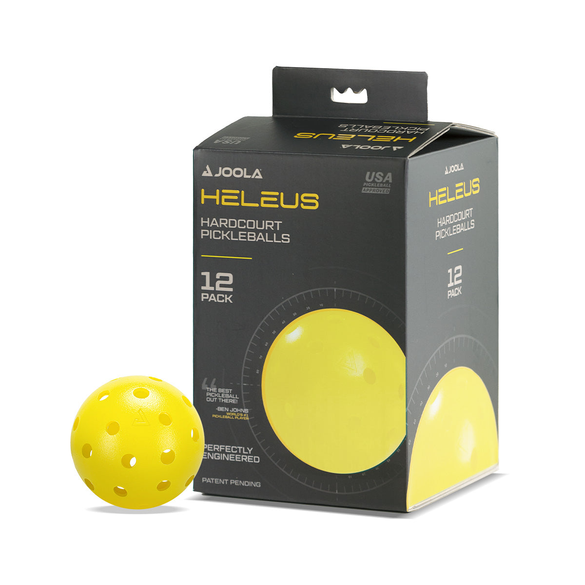 JOOLA Heleus Indoor & Outdoor Pickleballs - USAPA Approved for Tournament Play | Perfect for Pickleball Courts, Backyards & Recreational Games