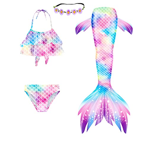 Kokowaii Mermaid Tail Swim Set for Girls - Fantasy Swimwear for Pool, Beach & Underwater Photography - Perfect for Mermaid Themed Parties & Water Play