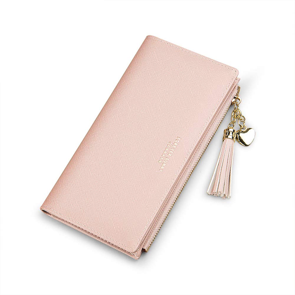 RFID Blocking Leather Wallet for Women - Slim Phone Clutch with Zipper Pocket & Credit Card Holder | Travel, Everyday Use & Gift for Ladies