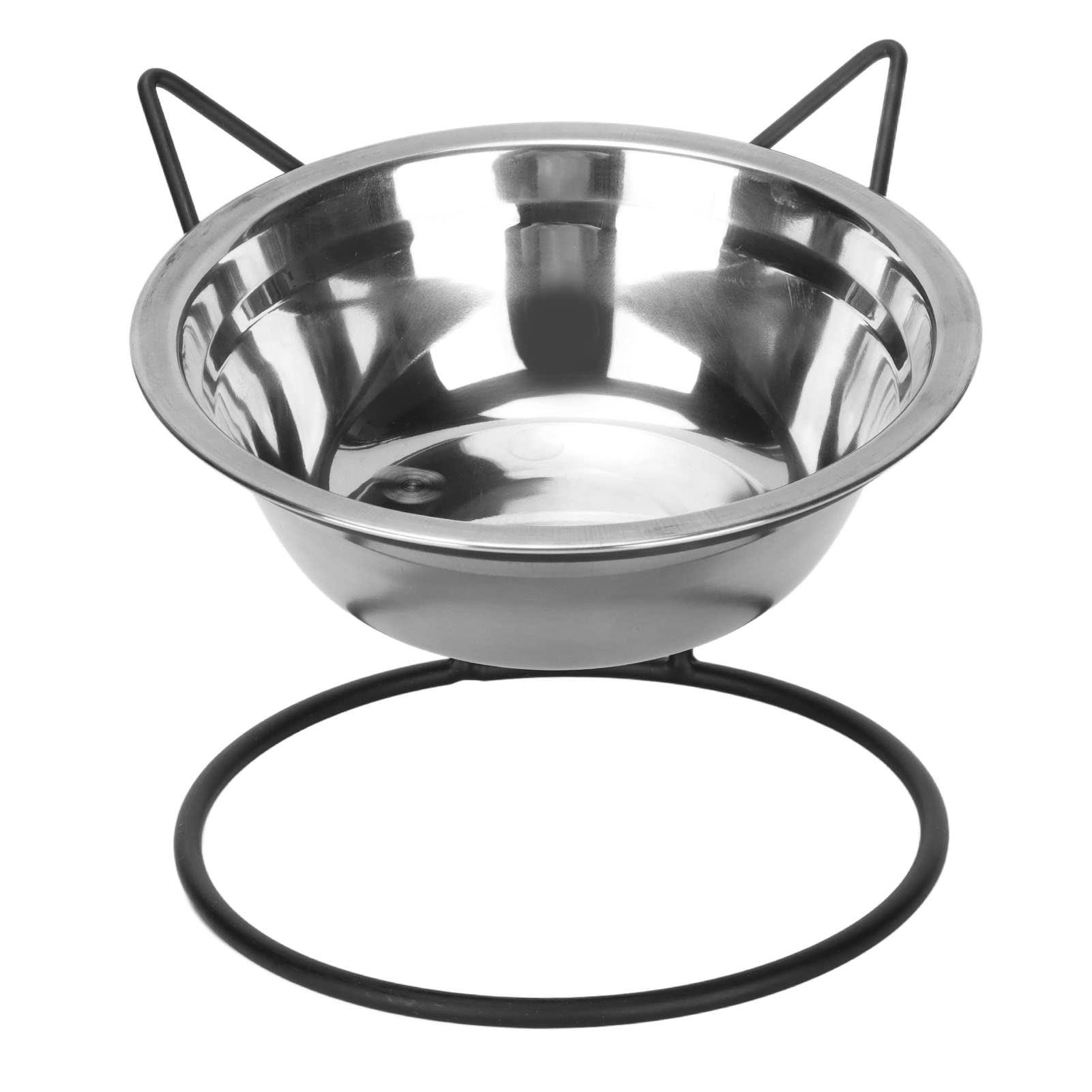 Raised Stainless Steel Cat Bowl - Non-Slip Pet Food & Water Dish for Cats & Small Dogs - Perfect for Elevated Feeding