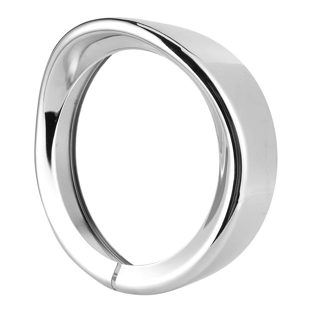 7 Inch Silver Motorcycle Headlight Trim Ring - Chrome Visor Cover for Touring & Road Bikes - Durable Auto Accessories for Harley, Honda, Yamaha - Perfect for Night Riding & Custom Bike Upgrades