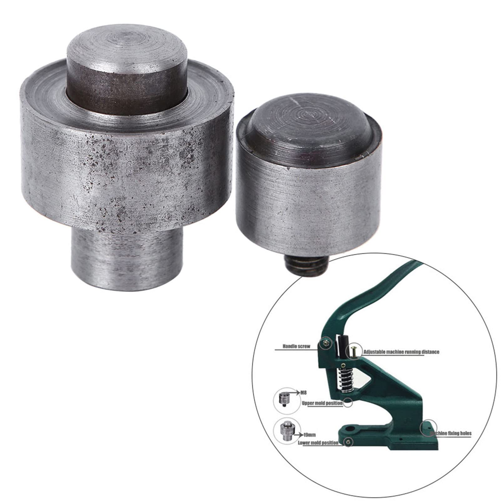 Oumefar 20mm Manual Eyelet Grommet Punch Tool - Hand Press Kit for Leather, Fabric & DIY Projects - Perfect for Belts, Shoes, Tarps & Crafting Accessories