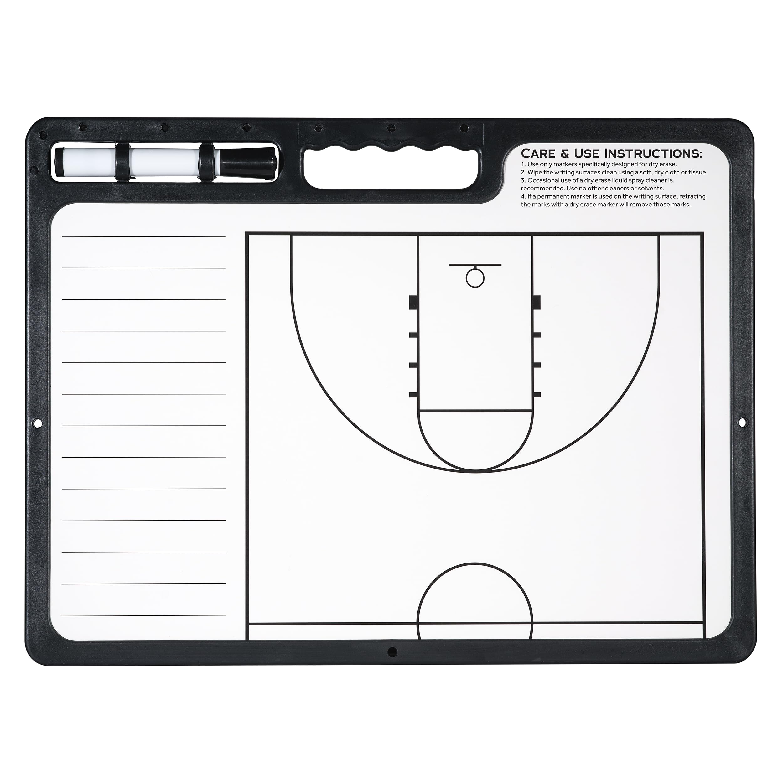 Premium Double-Sided Basketball Coaches Clipboard with Dry Erase Marker - Murray Sporting Goods Whiteboard for Game Strategies & Practice Drills | Perfect for Coaches, Trainers & Players On and Off the Court