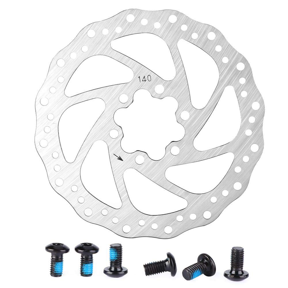VGEBY 140mm Stainless Steel Bicycle Disc Brake Rotor & Brake Pads - Durable Bike Braking System Replacement Parts for Mountain Bikes & Road Bikes (Perfect for Trail Riding, Commuting & Performance Cycling)
