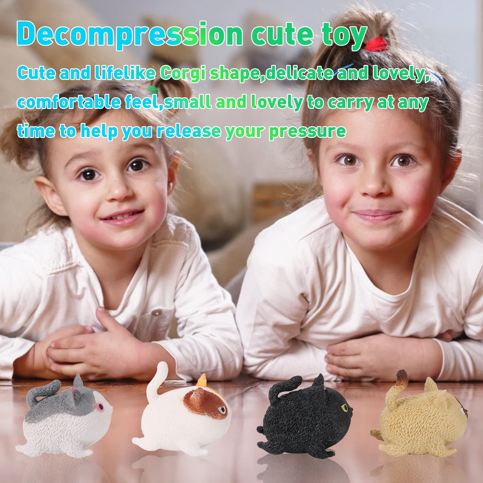 Cute Cat-Shaped Squishy Stress Ball - Fun Fidget Toy for Kids & Adults - Perfect for Christmas Gifts, Party Favors, and Anxiety Relief - Gray Soft Sensory Squishies for Office, School, and Home Use