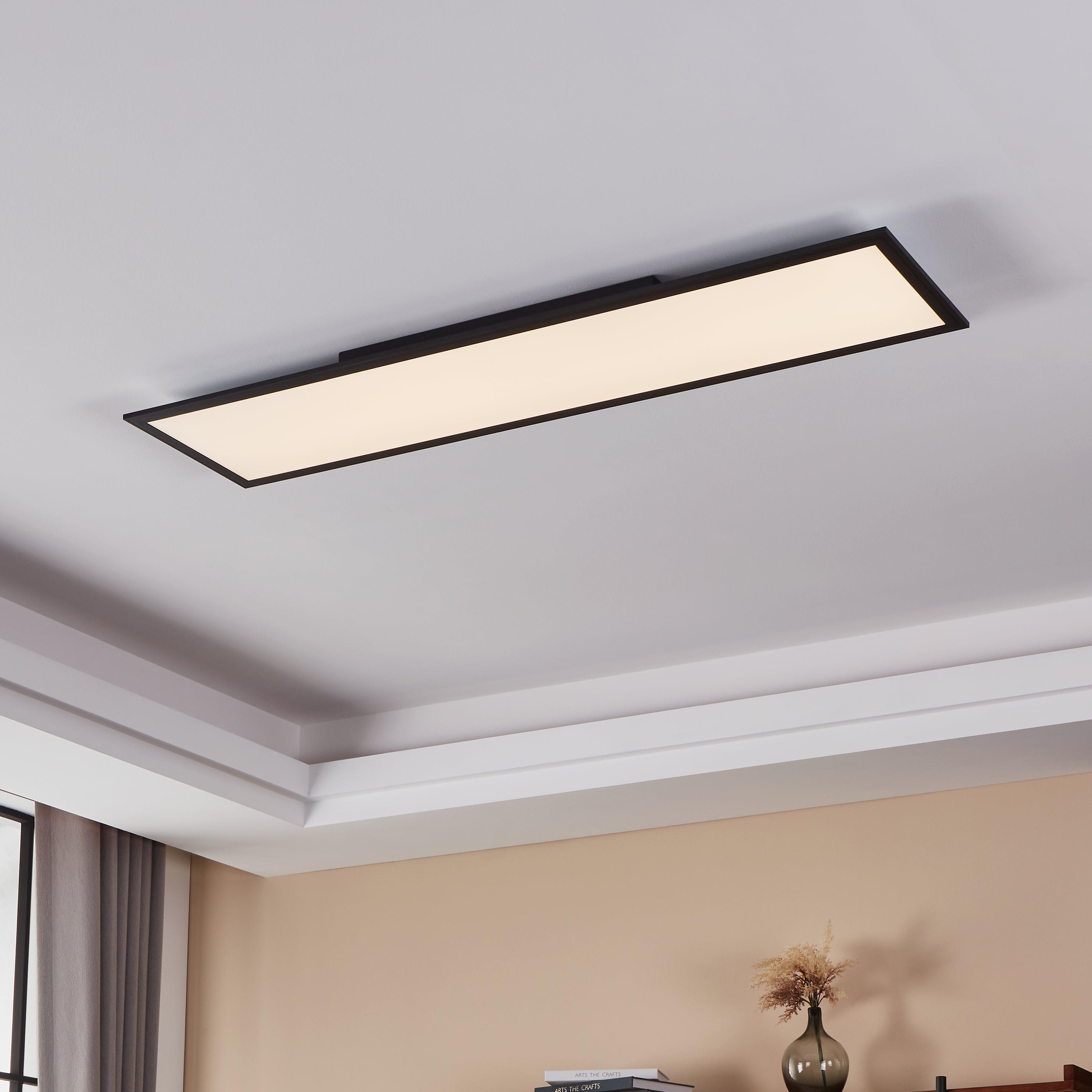 Eglo Connect Salobrena Z Smart LED Panel - White Rectangular Flush Mount Ceiling Light for Home & Office - Dimmable Modern Lighting for Bedroom, Kitchen, Living Room