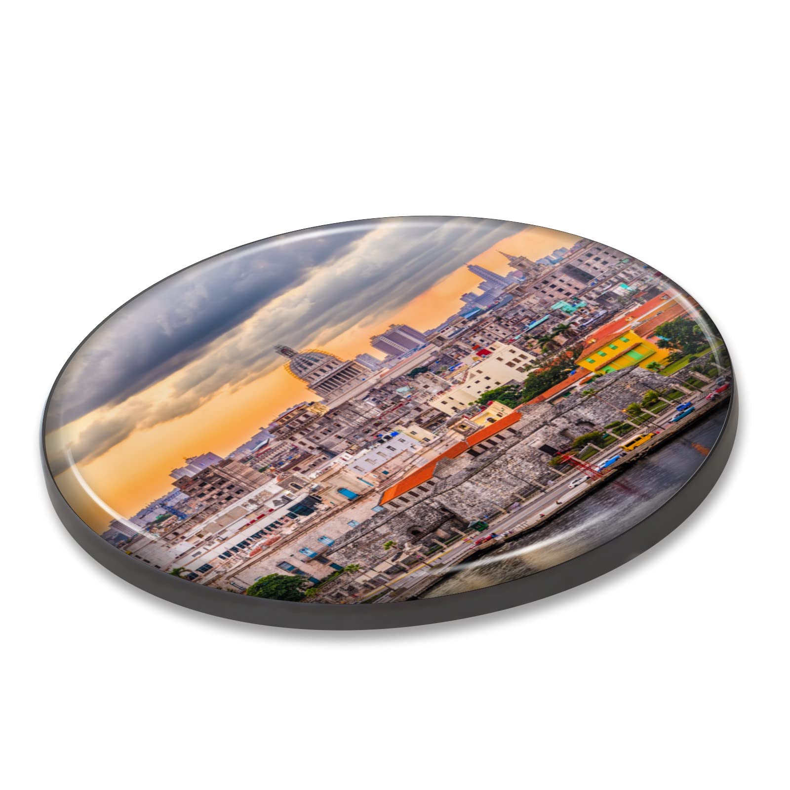 Havana Cuba Refrigerator Magnet - 1.1 Inch Strong Flexible Epoxy Dome Magnet for Fridge, Office & Travel Souvenirs | Perfect for Kitchen Decor, Collectibles & Gift Giving