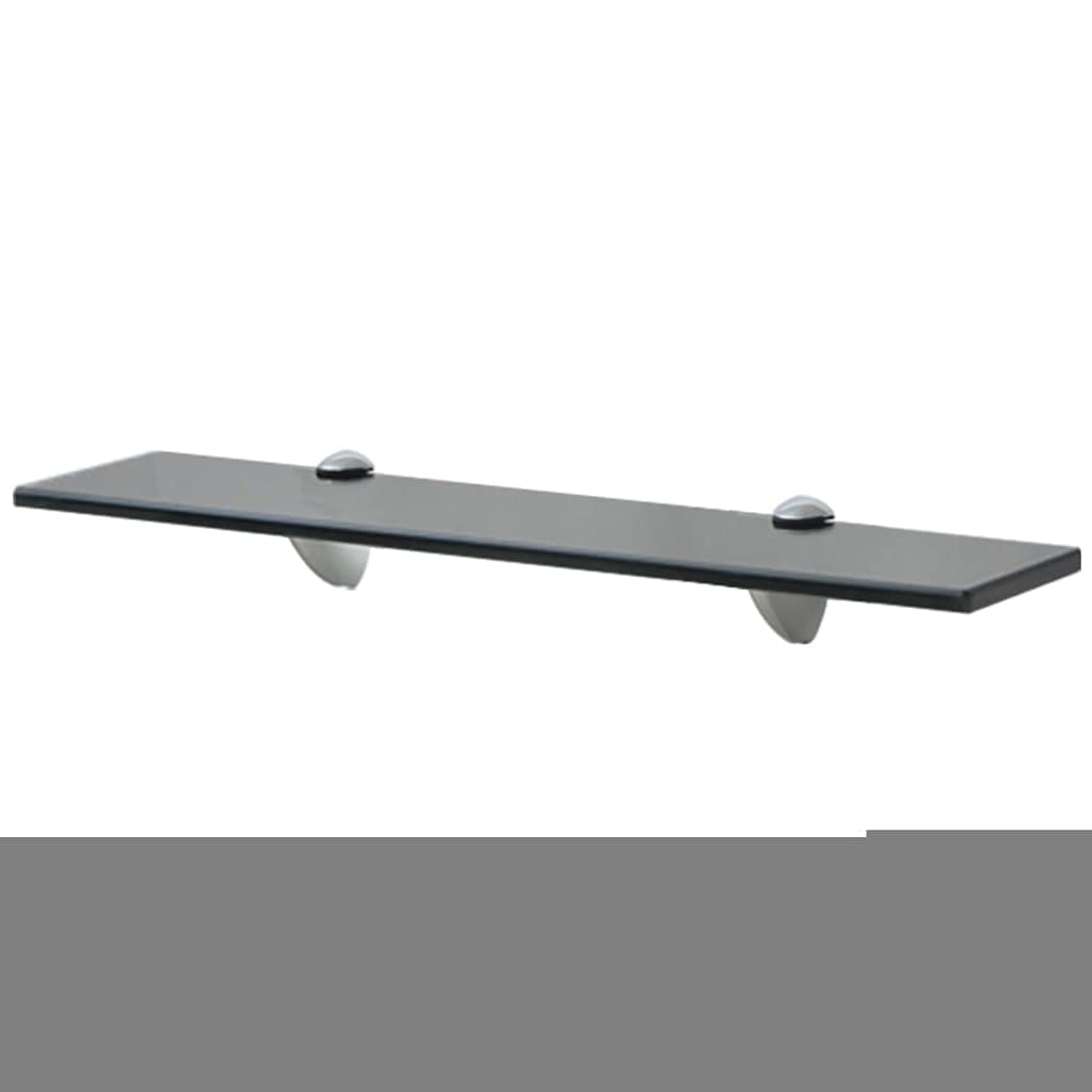 Floating Glass Wall Shelf - 19.7x3.9 Inch Tempered Glass Wall Mount Shelf for Bathroom, Office & Home Decor - 0.3