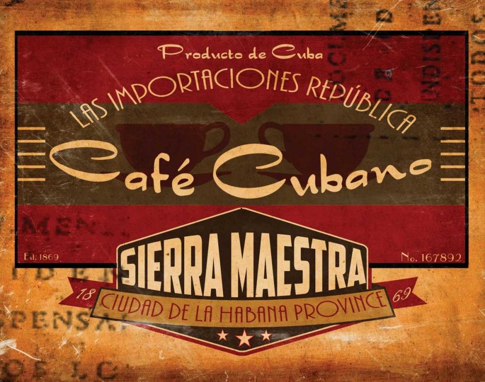 Jason Giacopelli Cafe Cubano Art Print - 23x30 Inch Fine Art Paper for Framing - Kitchen & Wall Decor - Perfect for Coffee Shops, Restaurants & Home Decor