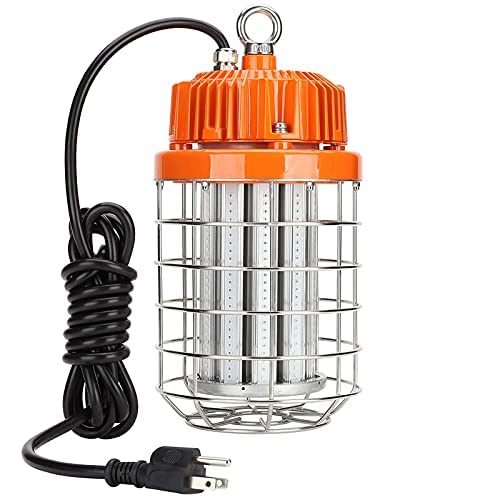Holdbright 45W LED Temporary Work Light - 5850 Lumens Daylight White 5000K - UL Listed Connectable IP65 Ultra Bright High Bay Light for Construction Sites, Warehouses & Workshops - Perfect for Job Sites, Garages, and Outdoor Work Areas