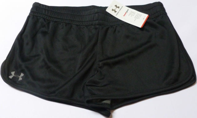 Under Armour Women's Tidal HeatGear Running Shorts - Size 12 Black Medium - Moisture-Wicking Athletic Shorts for Running, Training & Gym Workouts