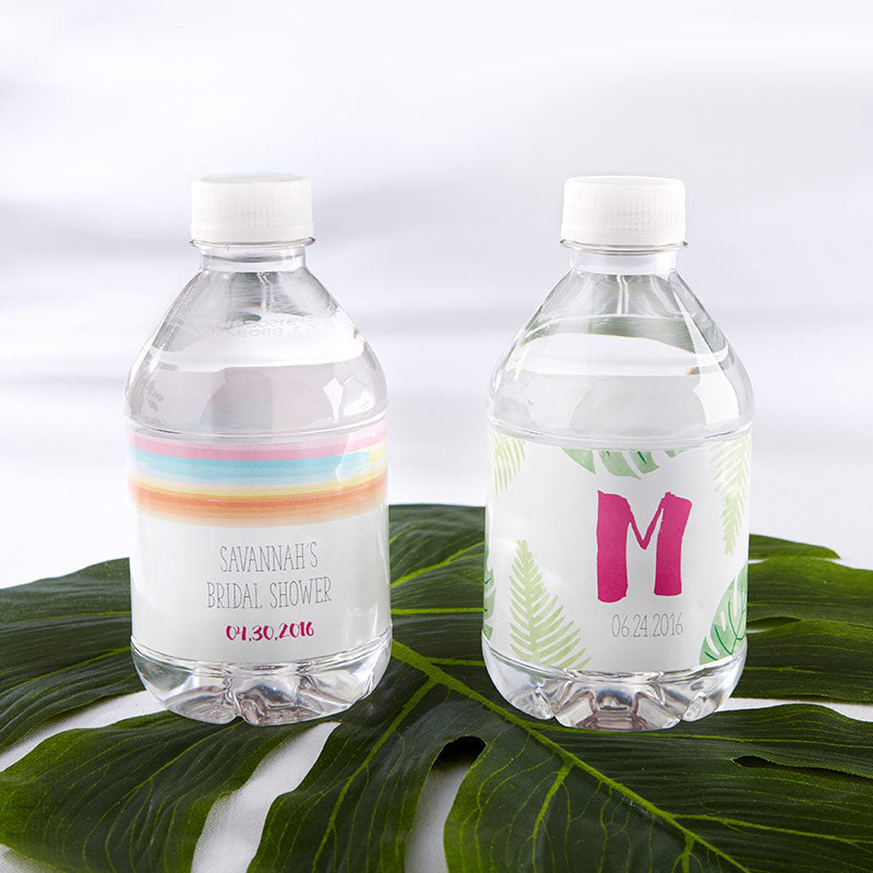 Custom Pineapple & Palm Water Bottle Labels - Personalized Name Stickers for Kids, Sports & Outdoor Activities - Perfect for Birthday Parties, School Events & Beach Vacations