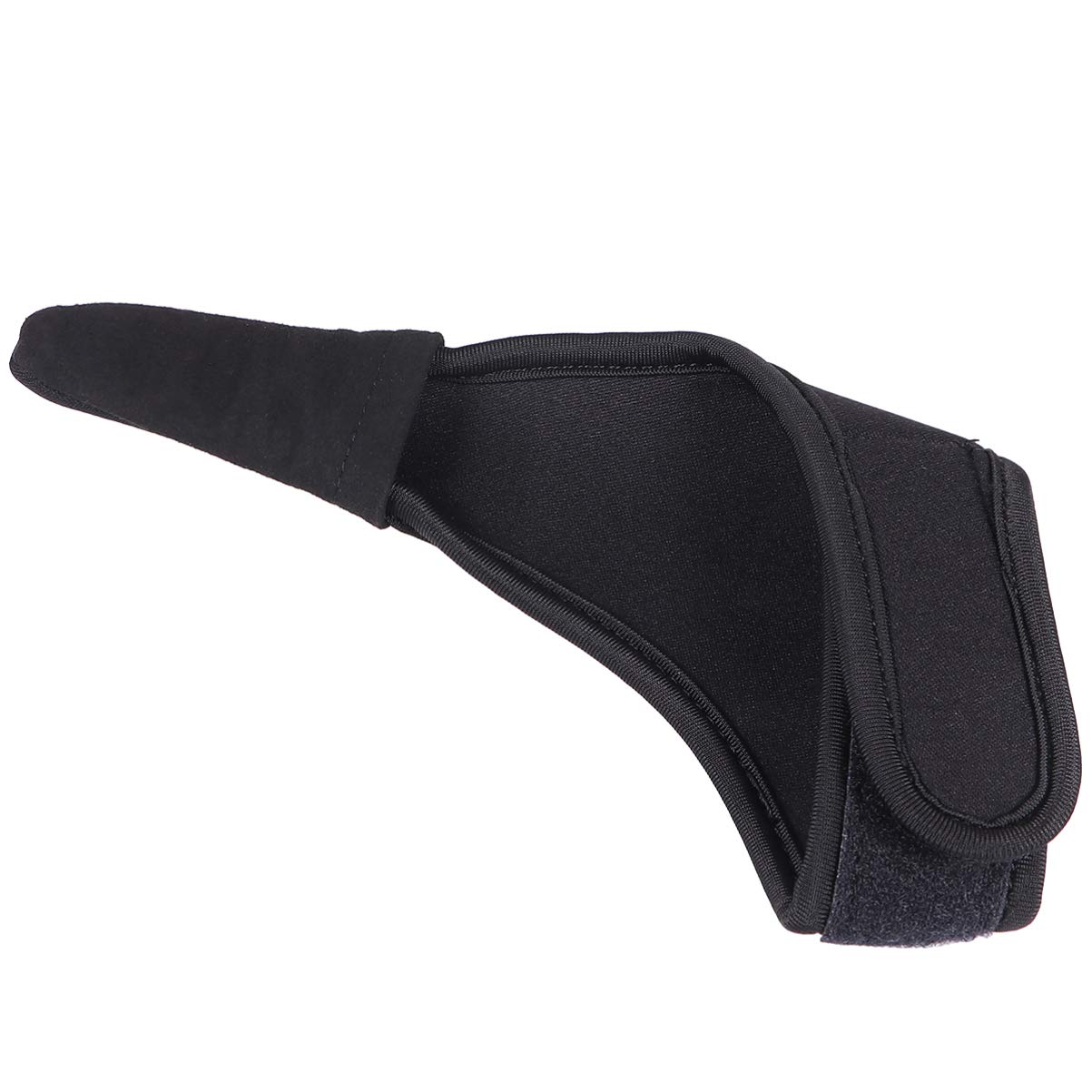HEALLILY Fishing Gloves - Single Finger Gloves with Elastic Band for Outdoor Fishing, Finger Protector Gauntlet (Black) - Ideal for Saltwater, Freshwater & Ice Fishing Adventures