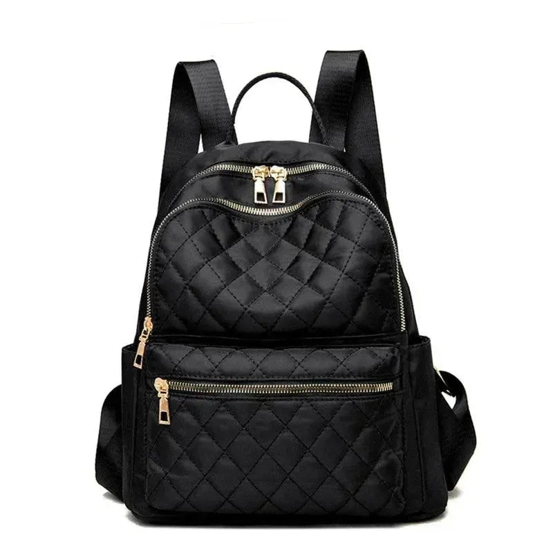 Quilted Nylon Women's Travel Backpack - Lightweight Carry-On Backpack for Airplane, Commute & Weekend Getaways | Water-Resistant Laptop Bag with USB Charging Port