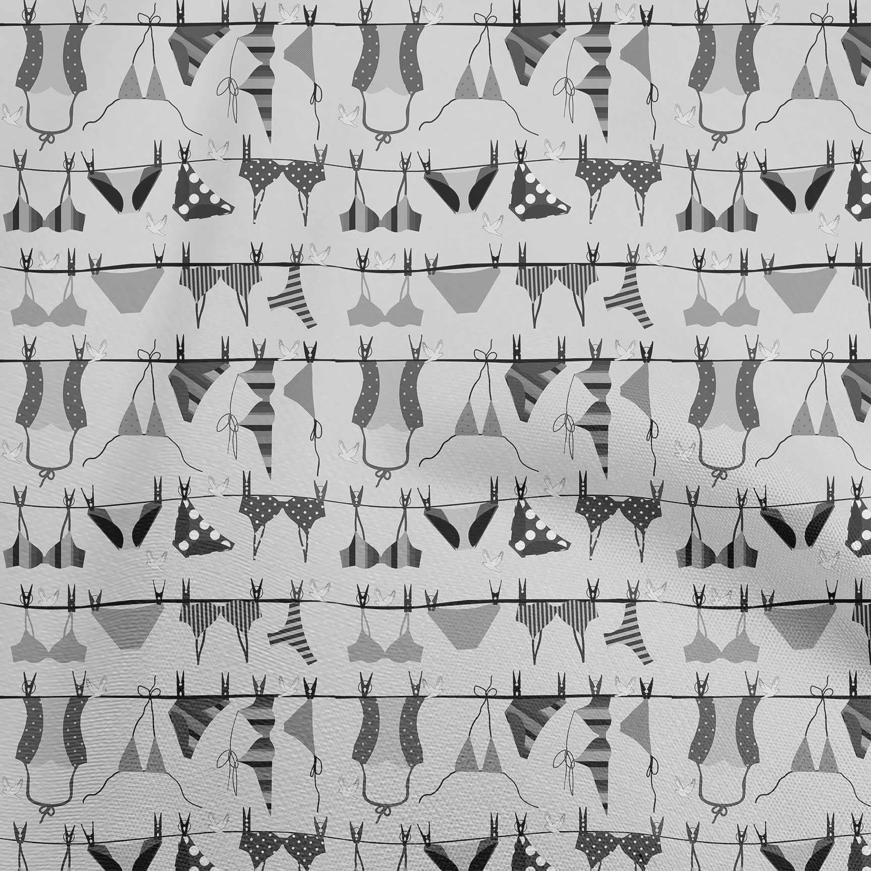 oneOone Polyester Spandex Light Gray Beach Dress Fabric - 56 Inch Wide Printed Material for Swimwear, Coverups & Summer Fashion | Perfect for DIY Beach Dresses, Sarongs & Resort Wear