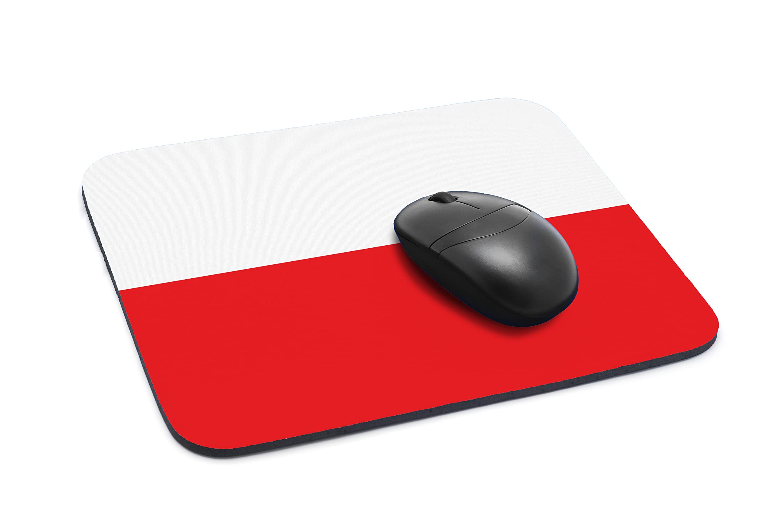 Poland Flag Mouse Pad - Non-Slip Rubber Base, Smooth Surface for Gaming & Office Use - Perfect for PC, Laptop & Computer Workstations