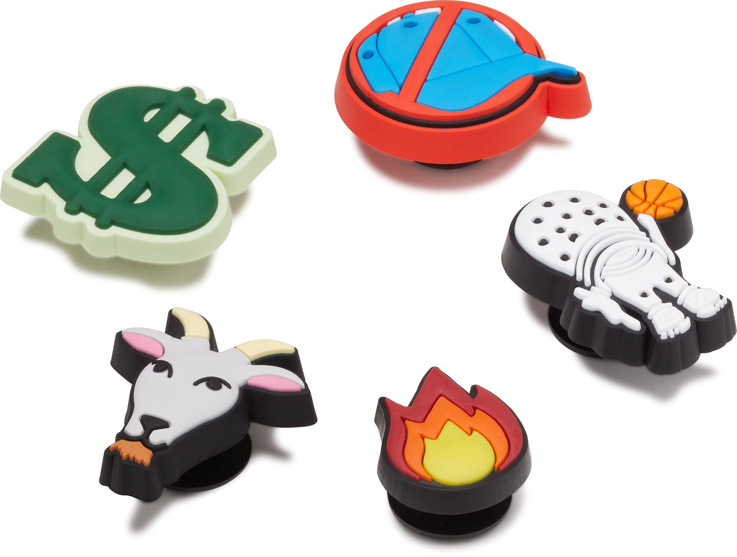 Crocs Jibbitz 5-Pack Shoe Charms for Crocs Shoes - Fun & Customizable Accessories for Kids & Adults - Perfect for Sports, School & Casual Wear