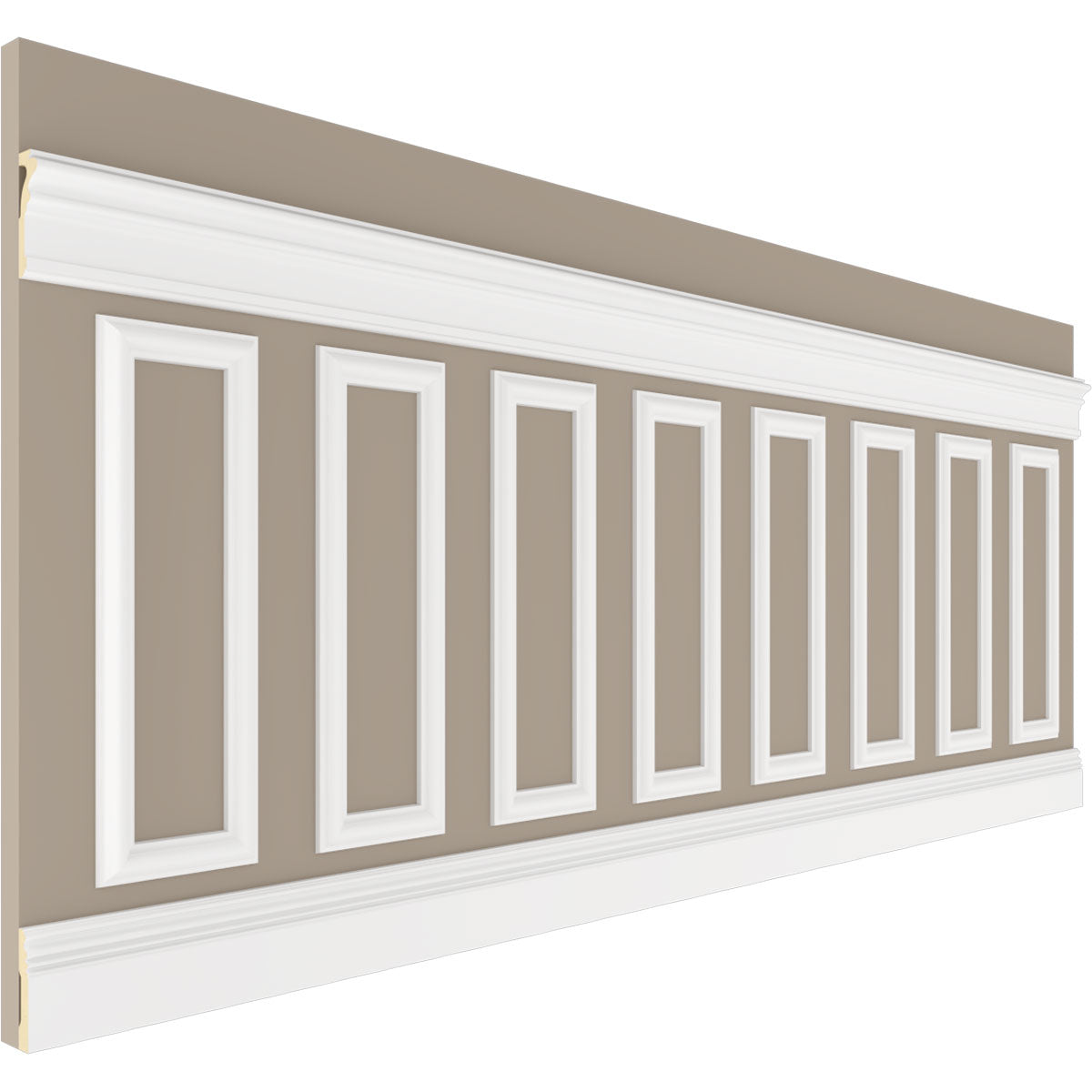 Ashford Traditional Wainscot Paneling Kit - 94.5 Inch Long Premium Wood Wall Paneling for Home & Office Decor | Easy DIY Installation for Living Room, Dining Room & Bedroom