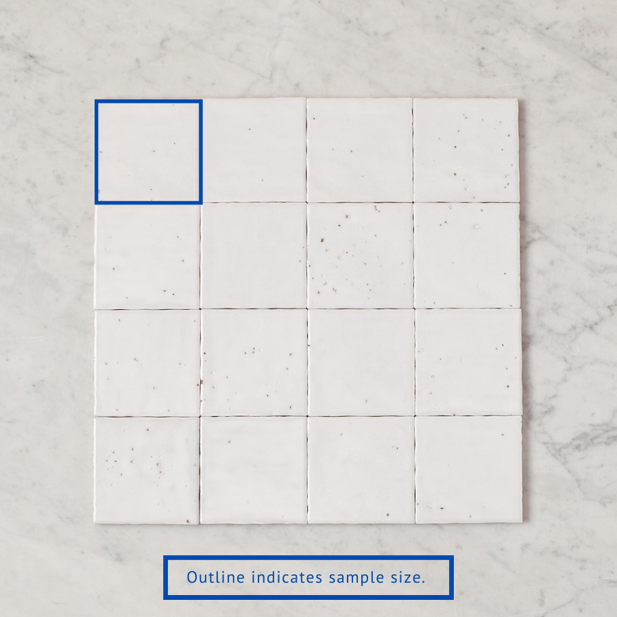 Umina White Gloss Small Square Ceramic Tile Sample - Perfect for Kitchen Backsplash, Bathroom Walls & DIY Home Decor Projects