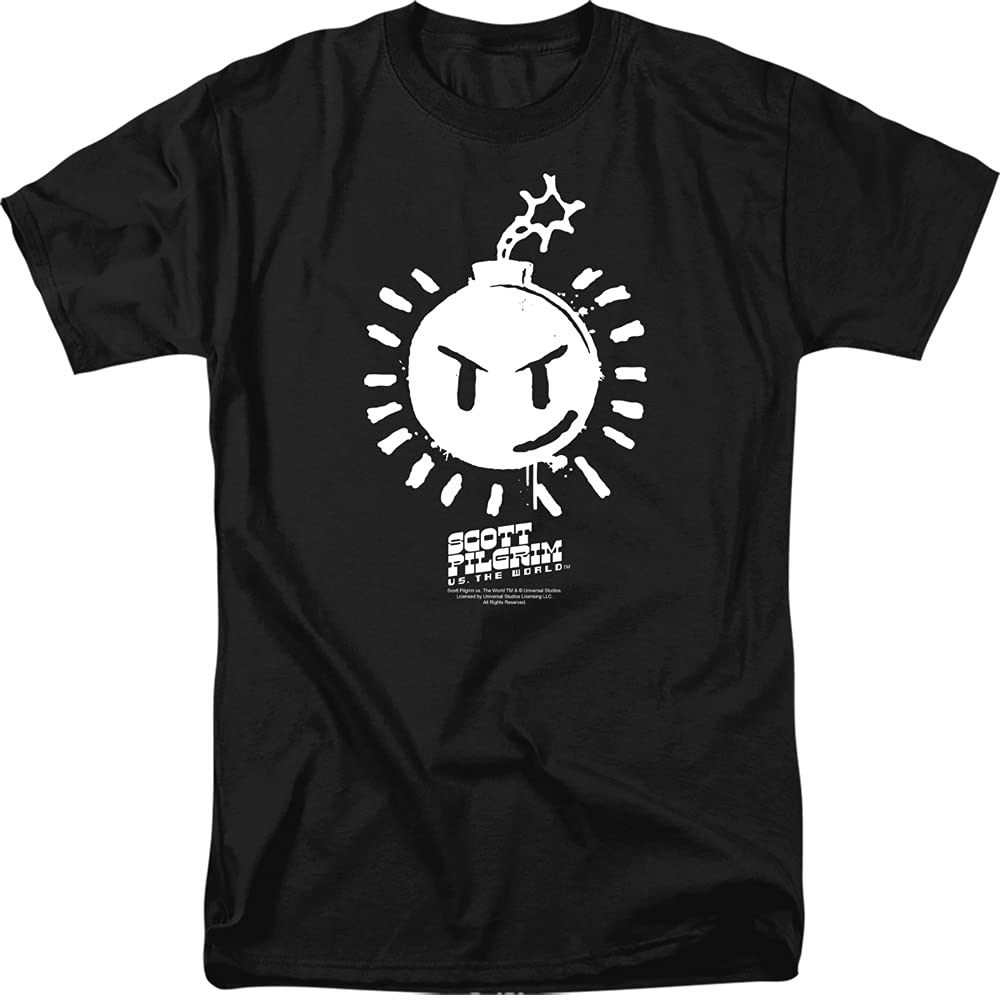 Scott Pilgrim Vs The World Sex Bob Omb Logo Graphic T-Shirt - Funny Movie Tee for Men & Women - Perfect for Cosplay, Comic Con & Pop Culture Fans