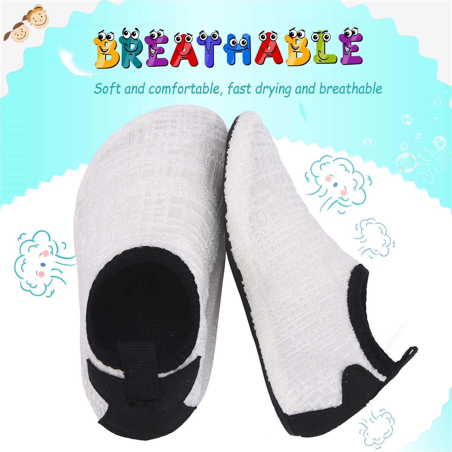 Storeofbaby Quick Dry Baby Water Shoes for Boys & Girls - Barefoot Aqua Socks for Swimming, Beach, Pool, and Outdoor Water Activities