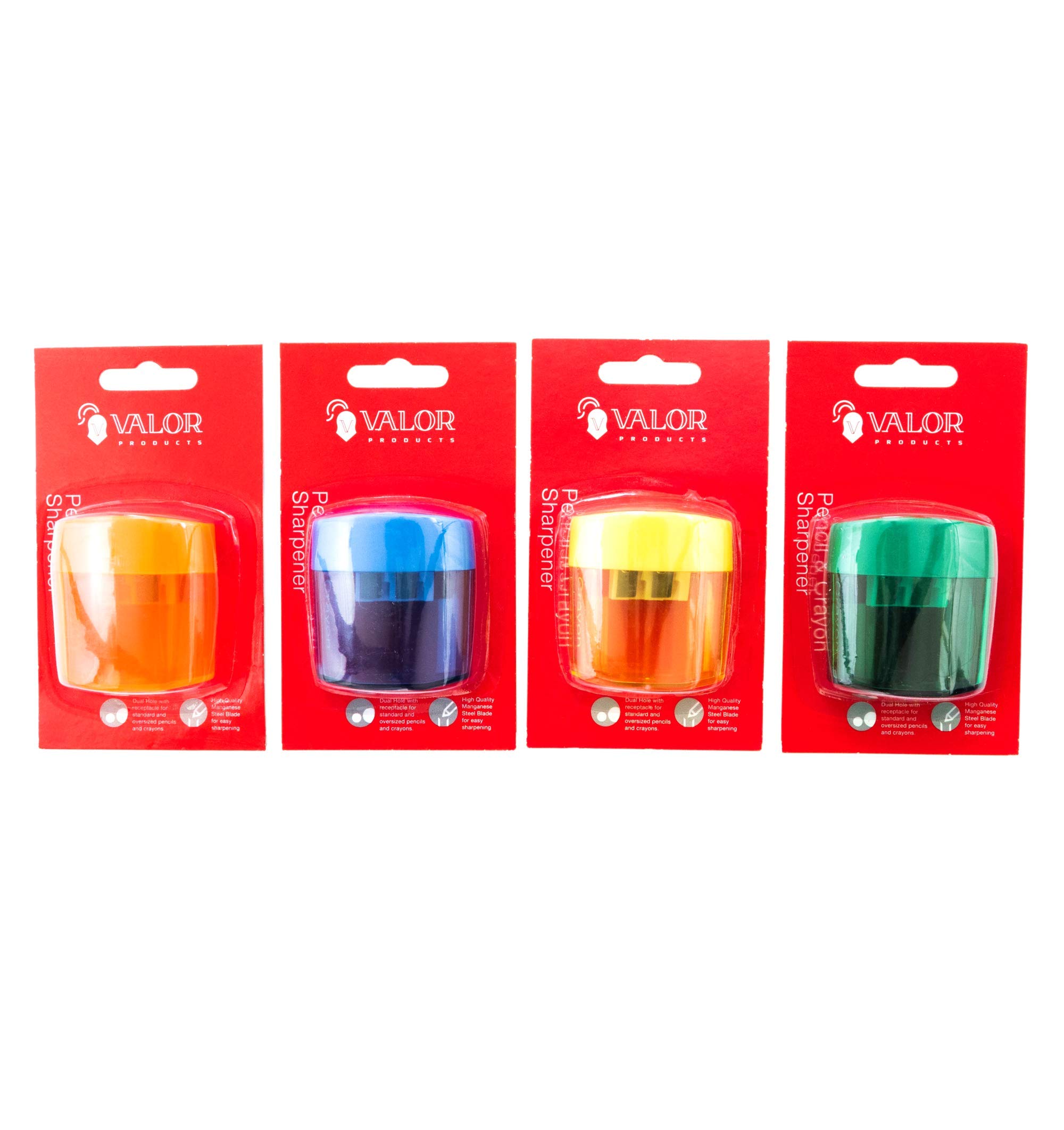 Valor Products 144-Pack 2-Hole Pencil & Crayon Sharpener - Bulk Classroom & Office Supplies for Teachers, Students & Artists