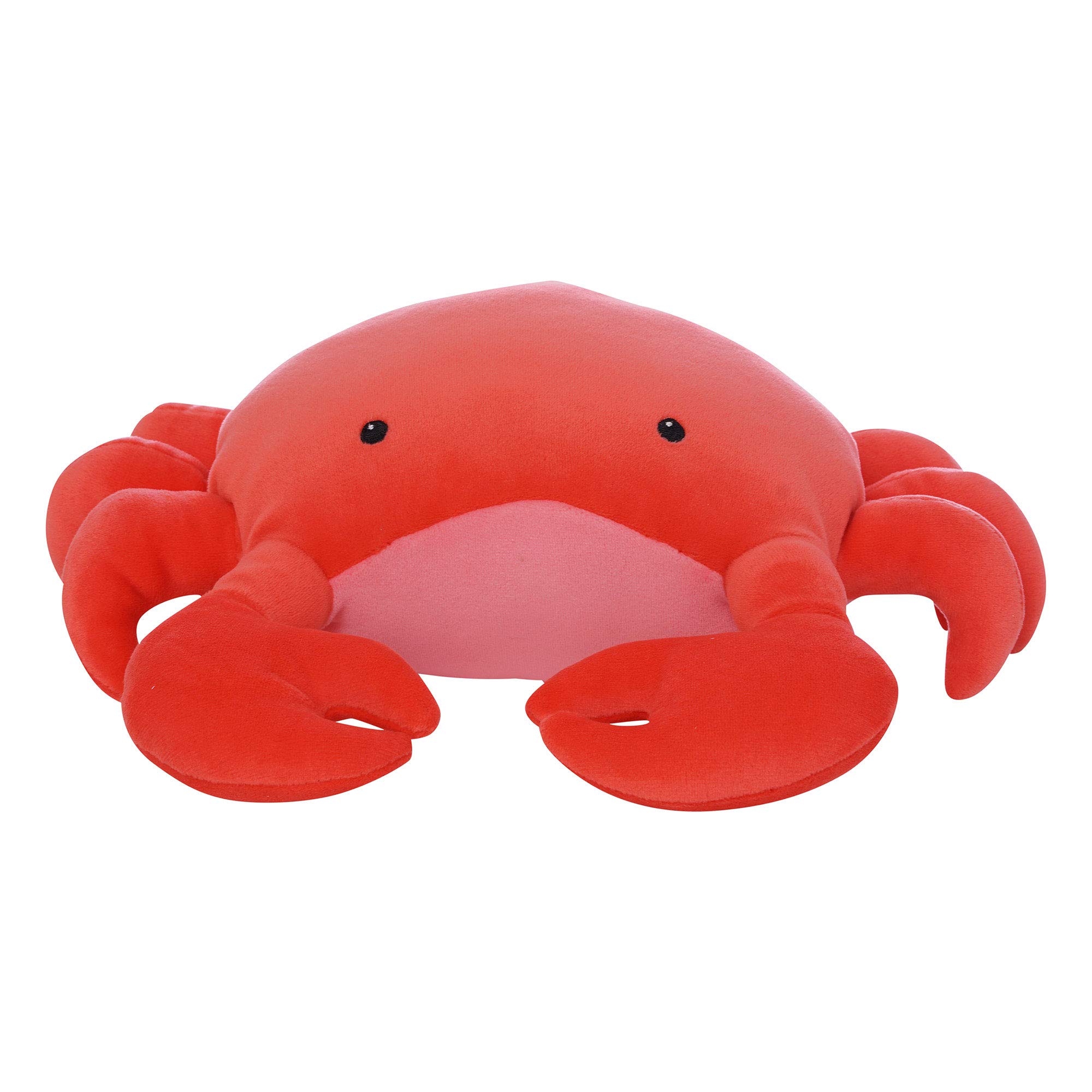 Crabby Abby Velveteen Stuffed Animal - Soft Plush Crab Toy, 12 Inches, Perfect for Kids' Bedtime, Nursery Decor & Ocean-Themed Gifts