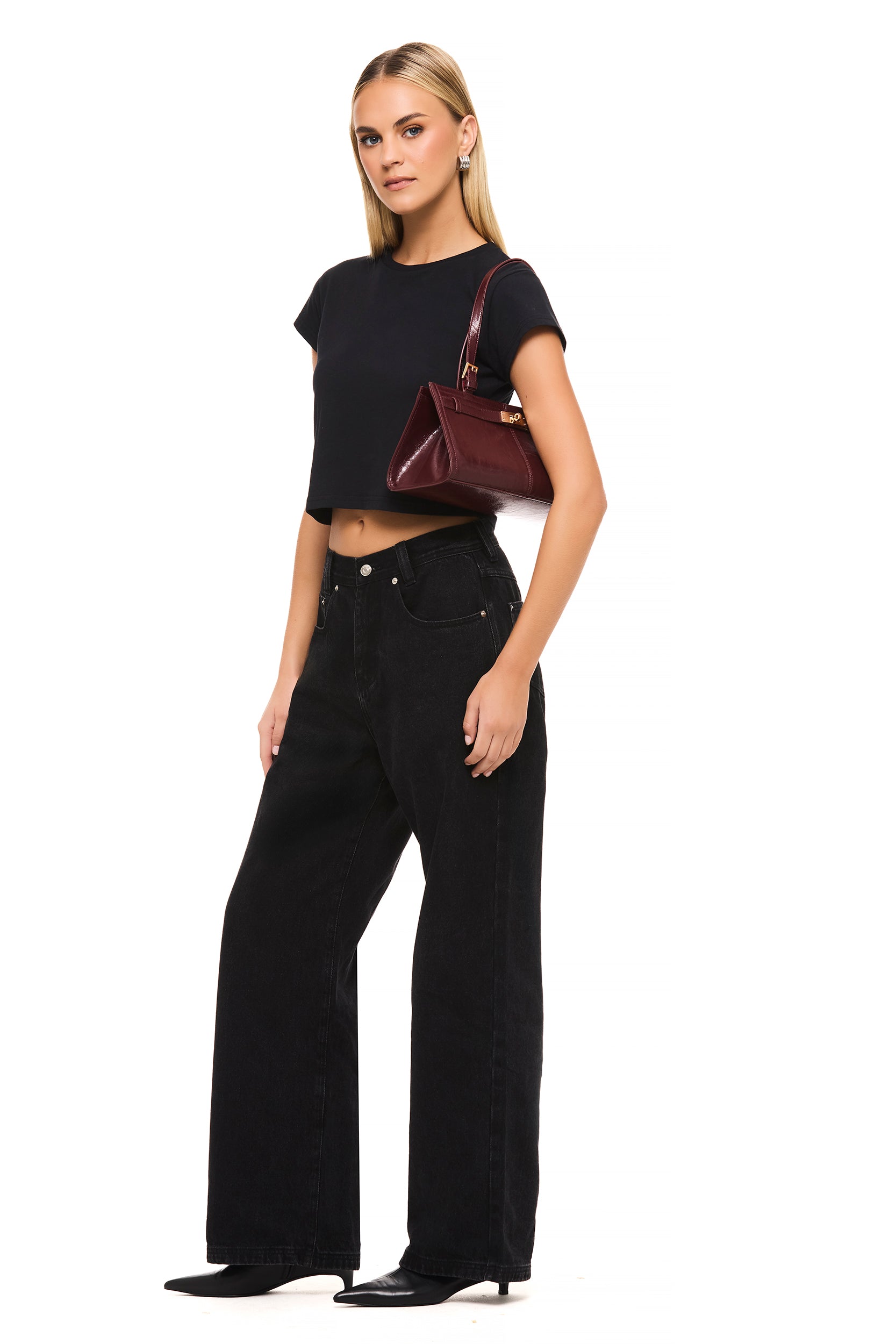 Luna Burgundy Crossbody Bag for Women - Stylish Leather Purse for Everyday Use, Work, and Travel | Fashionable Shoulder Bag with Adjustable Strap