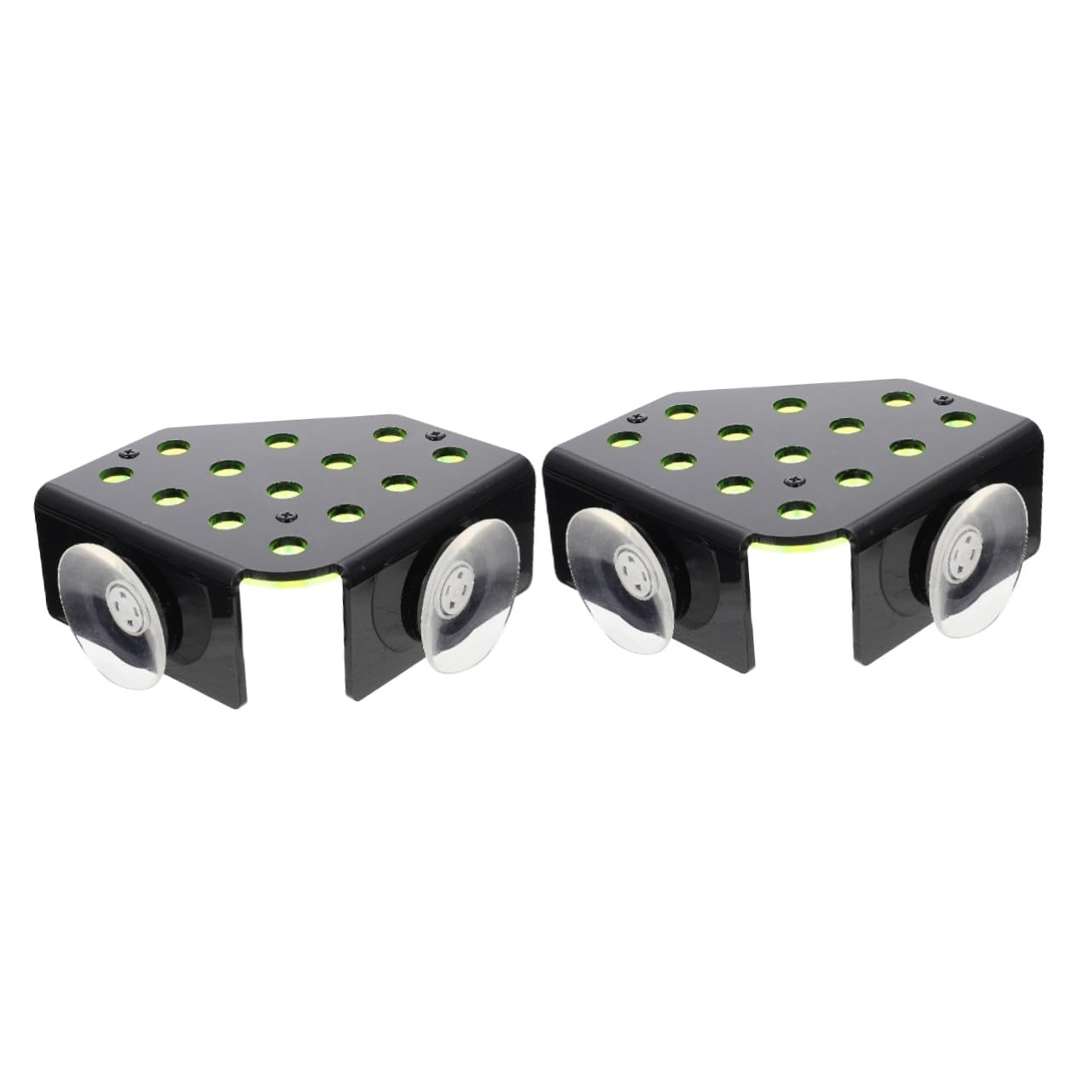 FRCOLOR 2-Pack Coral Propagation Support - Aquarium Coral Frag Holder & Rack with Fluorescent Coral Frag Plugs - Acrylic Shine Accessories for Saltwater Reef Tanks, Marine Coral Farming, and Aquascaping