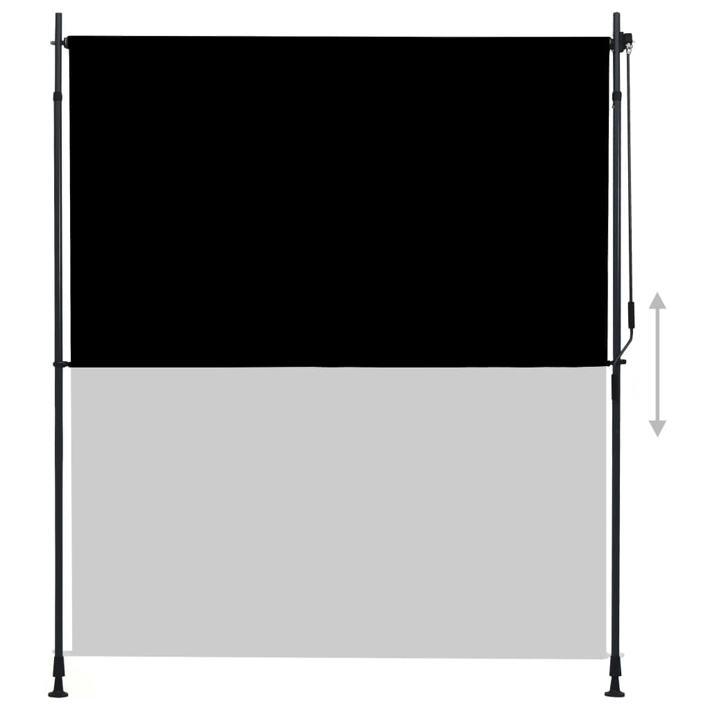 Outdoor Roller Blind Privacy Screen Awning - Sun Shade & Wind Protection for Patio, Deck, Balcony - Cream/Anthracite - Multiple Sizes Available (60
