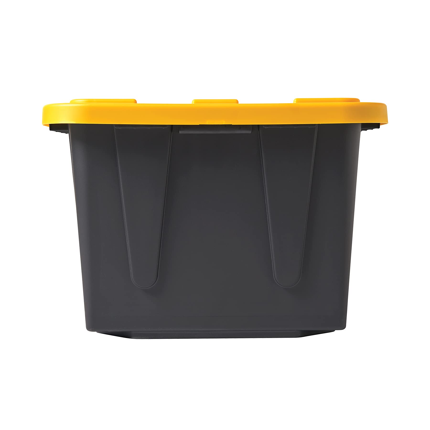 HOMZ Tough Durabilt Storage Tote Box - Heavy Duty Plastic Organizer for Home, Garage & Office Use - Stackable, Durable & Spacious Container for Organizing Supplies
