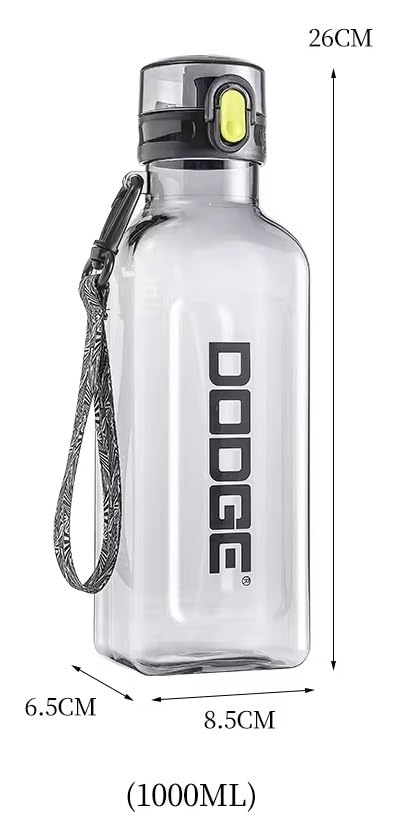 AquaFit Dodge Water Bottle - 24oz Insulated Stainless Steel Water Bottle with Leak-Proof Lid, Gray & Black - Perfect for Gym, Hiking, Travel & Outdoor Activities