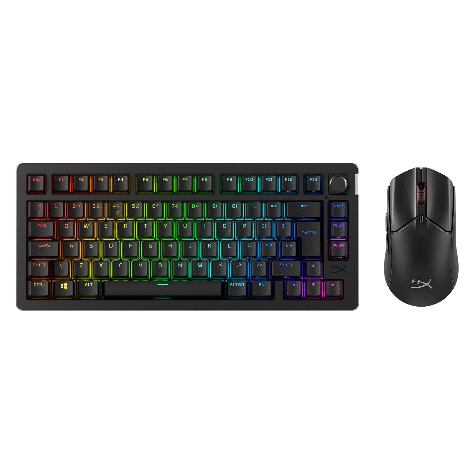 HyperX Alloy Rise 75 Wireless Mechanical Keyboard & Pulsefire Haste 2 Wireless Gaming Mouse Bundle - Perfect for Esports, Streaming & PC Gaming Setup