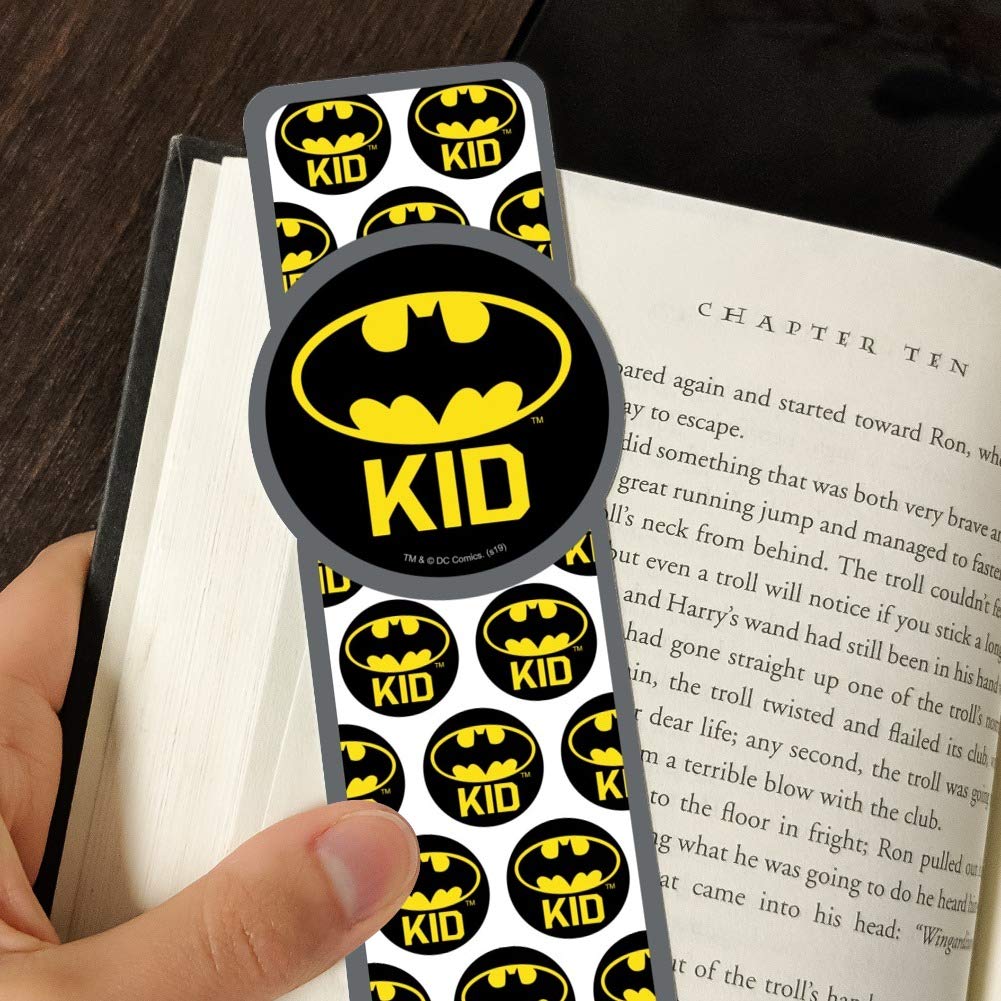 Batman Bat Kid Shield Logo - Set of 3 Glossy Laminated Bookmarks for Comic Book Fans, Readers & Collectors - Perfect for Gifts, Book Lovers & School Supplies