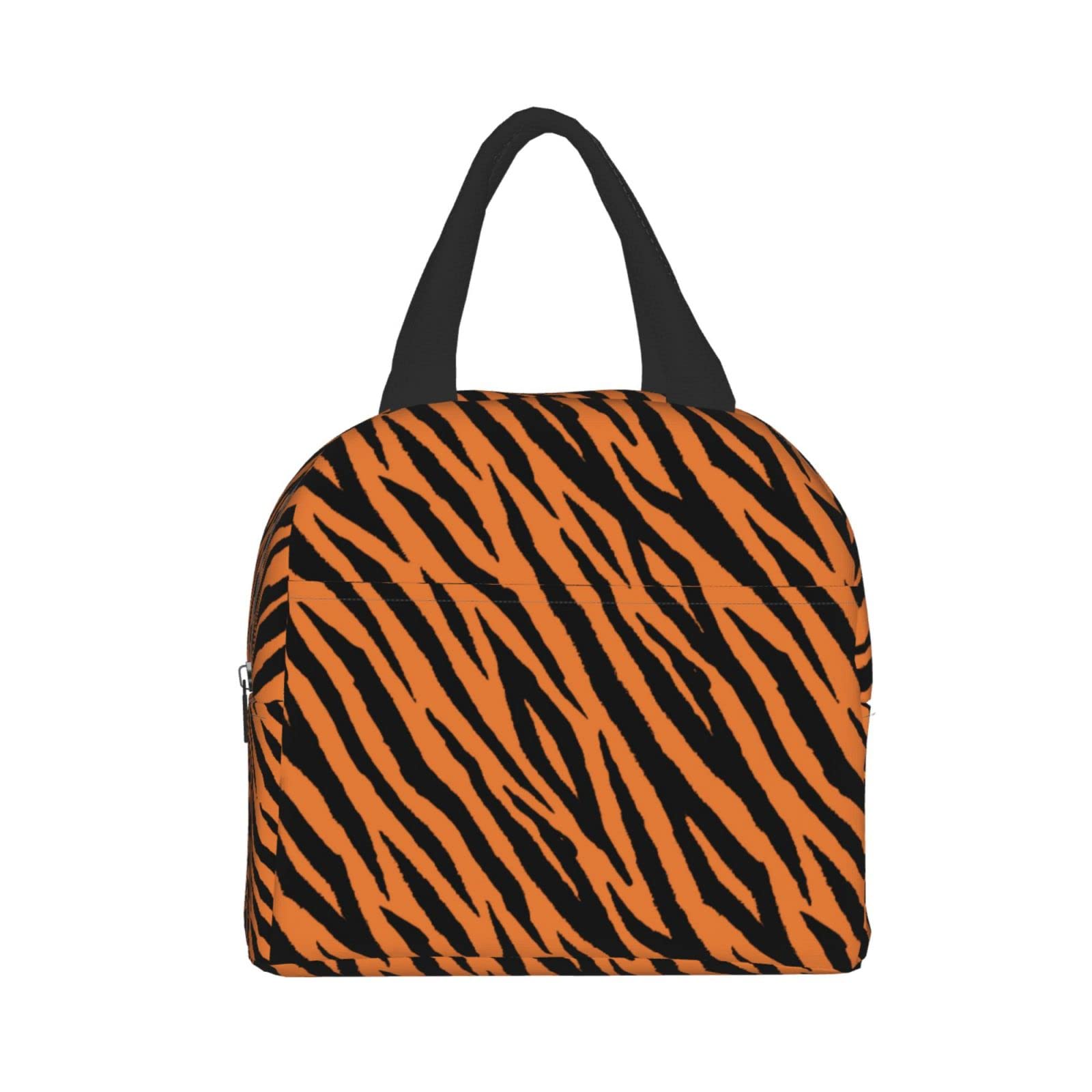 Insulated Lunch Bag with Tiger Print - Reusable & Portable Meal Container for Men & Women - Perfect for Work, Travel, Picnic & Outdoor Activities