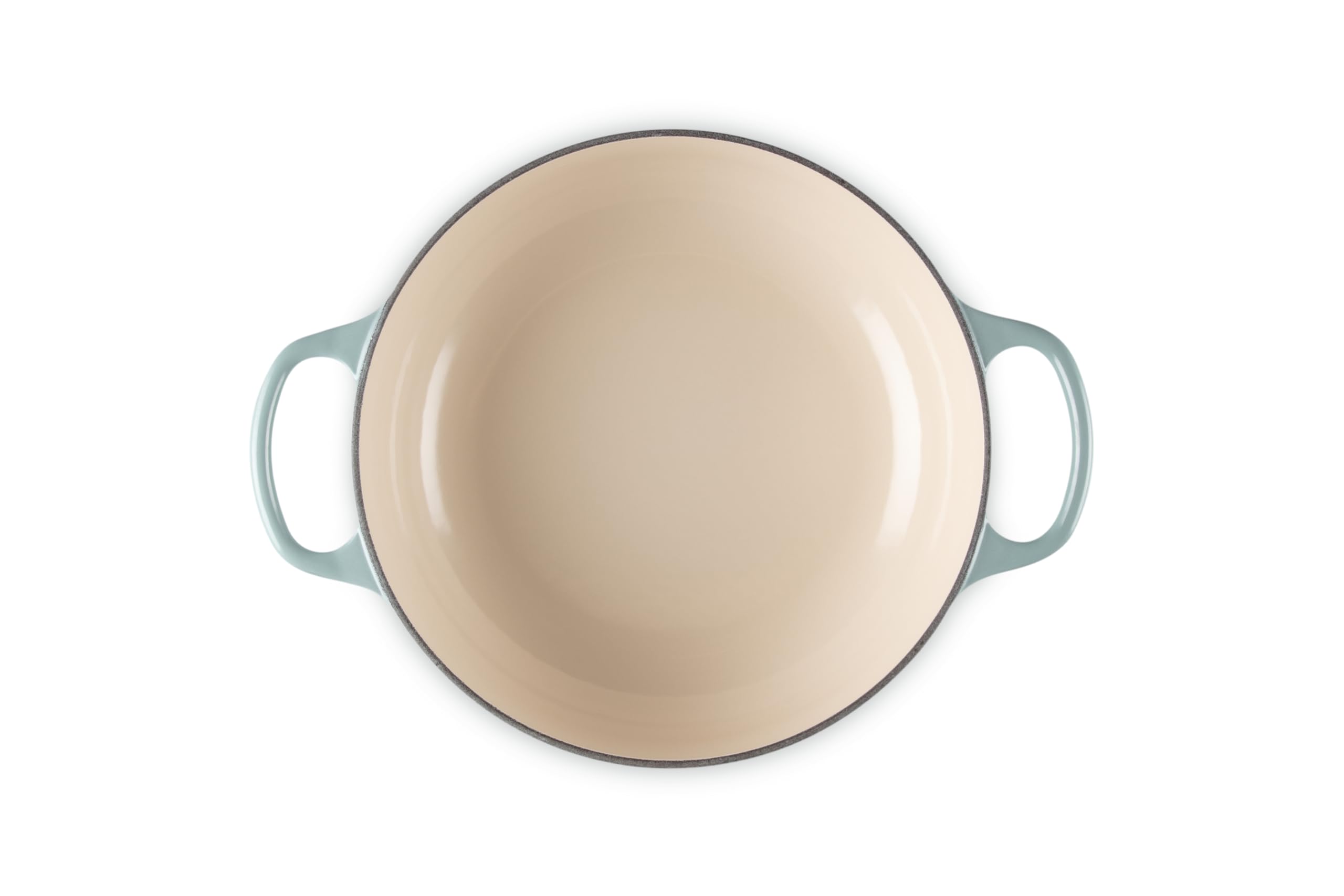 Le Creuset Signature Enameled Cast Iron Round Sauteuse Pan - 3.5 Quart, Sea Salt Blue - Perfect for Sauteing, Braising & Slow Cooking - Stovetop to Oven Safe - French Oven for Home Chefs