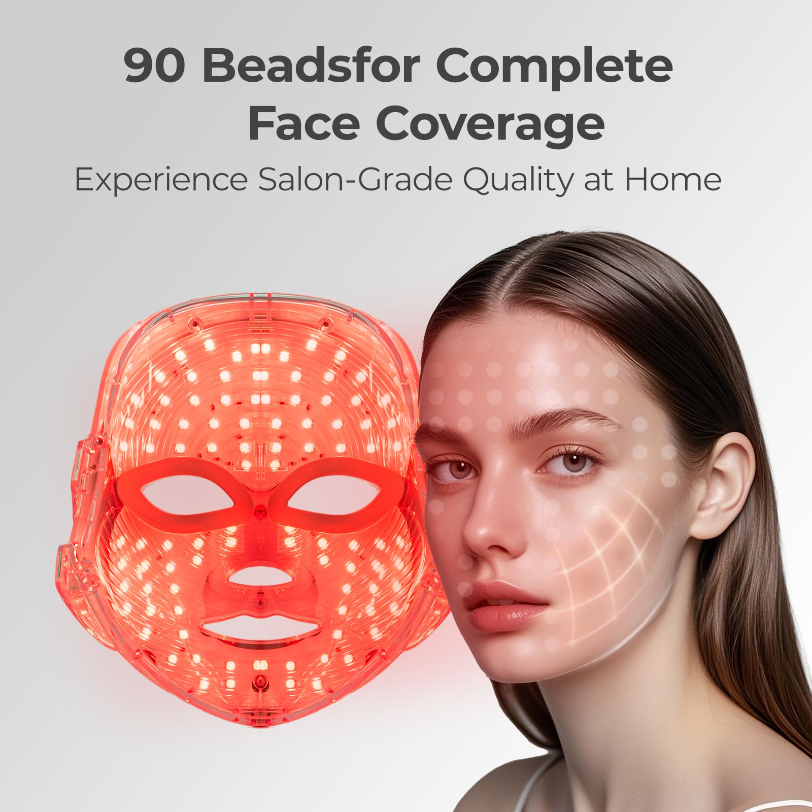Red Light Therapy Mask for Face - 7 Color LED Facial Treatment Device, Portable & Rechargeable At-Home Skincare | Anti-Aging, Acne Relief & Skin Rejuvenation | Perfect for Daily Beauty Routine & Spa Night