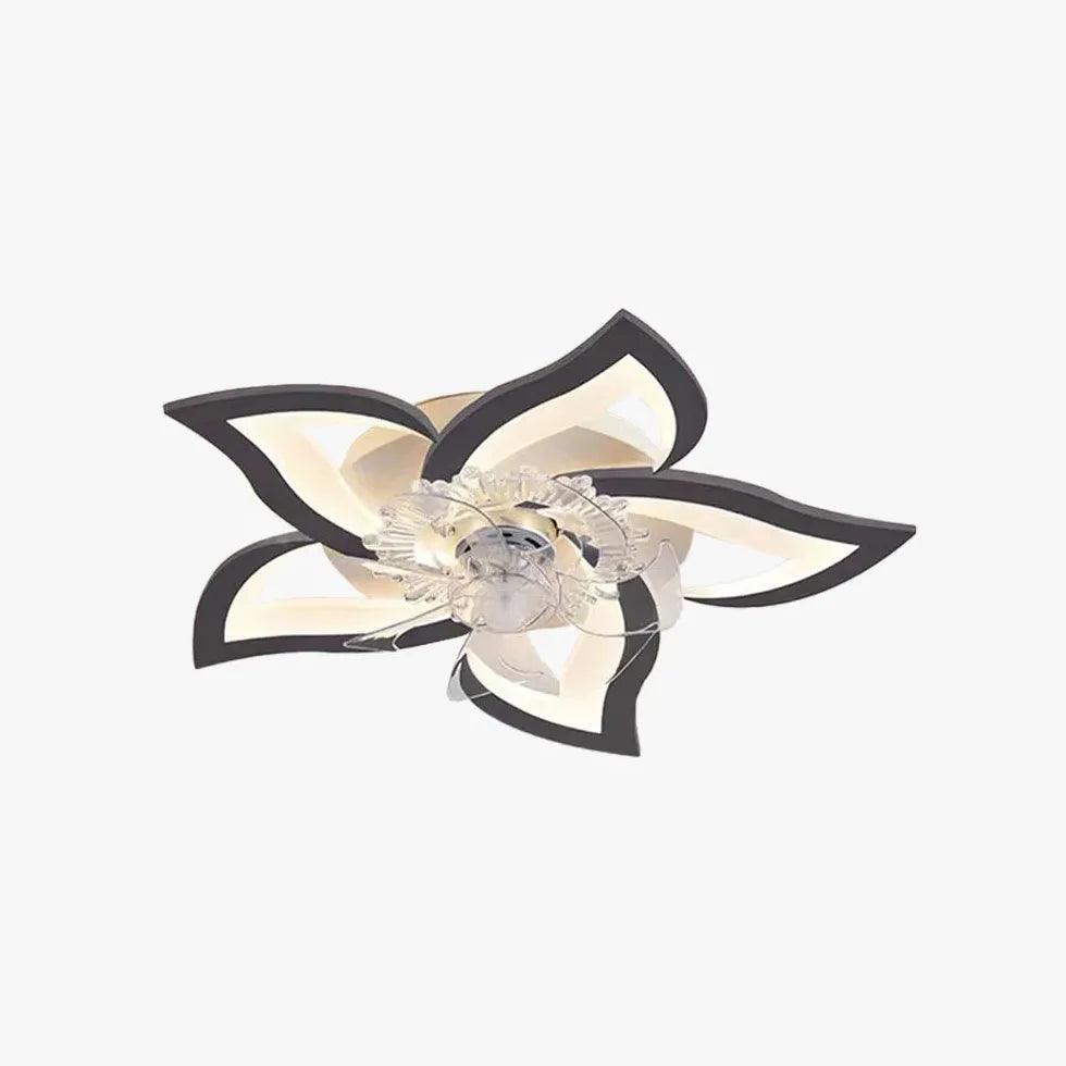 Petal Shape LED White Fan Light - Energy Efficient Ceiling Fan with Light for Bedroom, Living Room, and Office - Modern Home Decor Lighting Solution