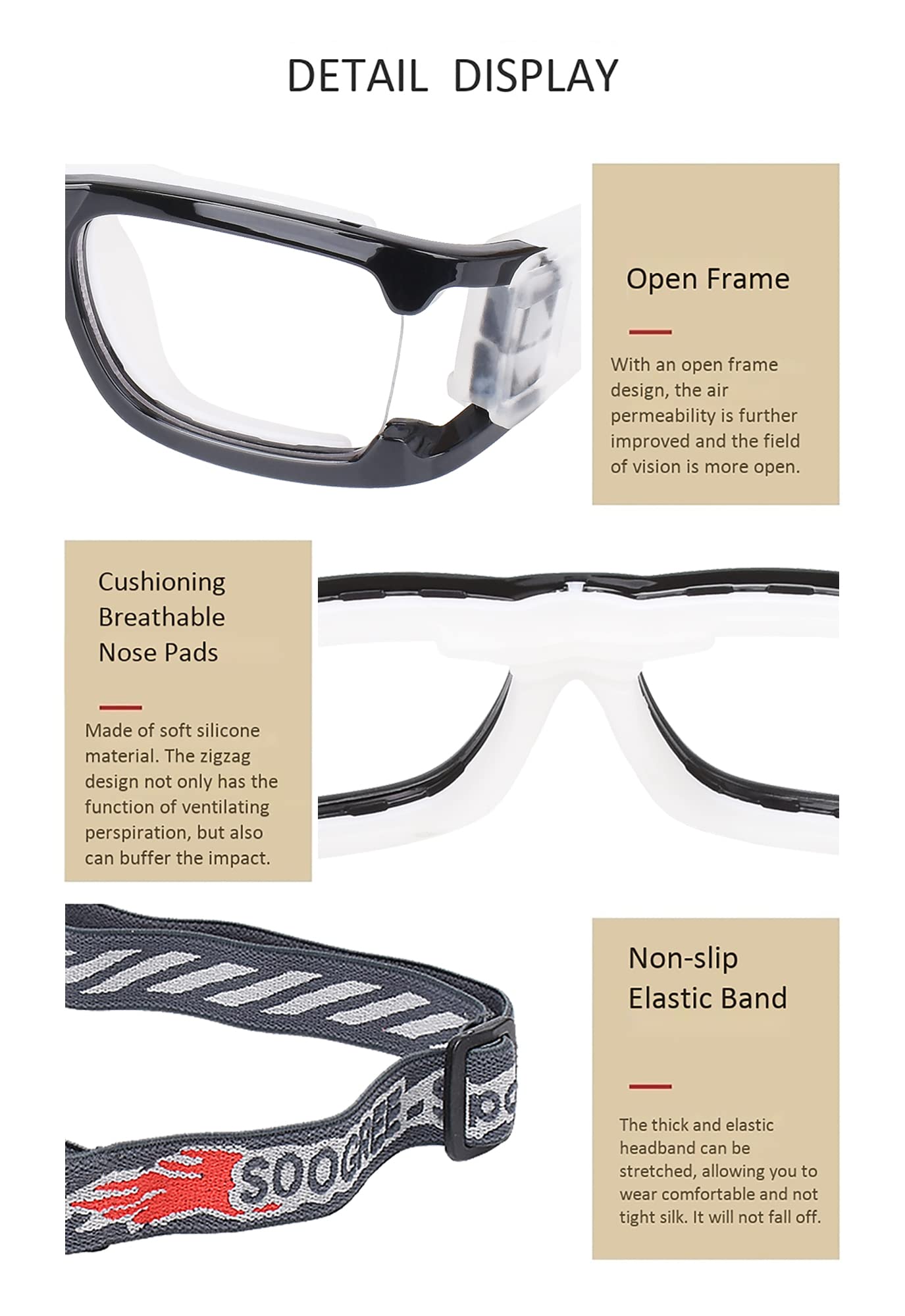 Best Sports Goggles for Basketball & Football - Anti-Fog, Shockproof Safety Eyewear for Men & Women - Perfect for Indoor/Outdoor Games & Training